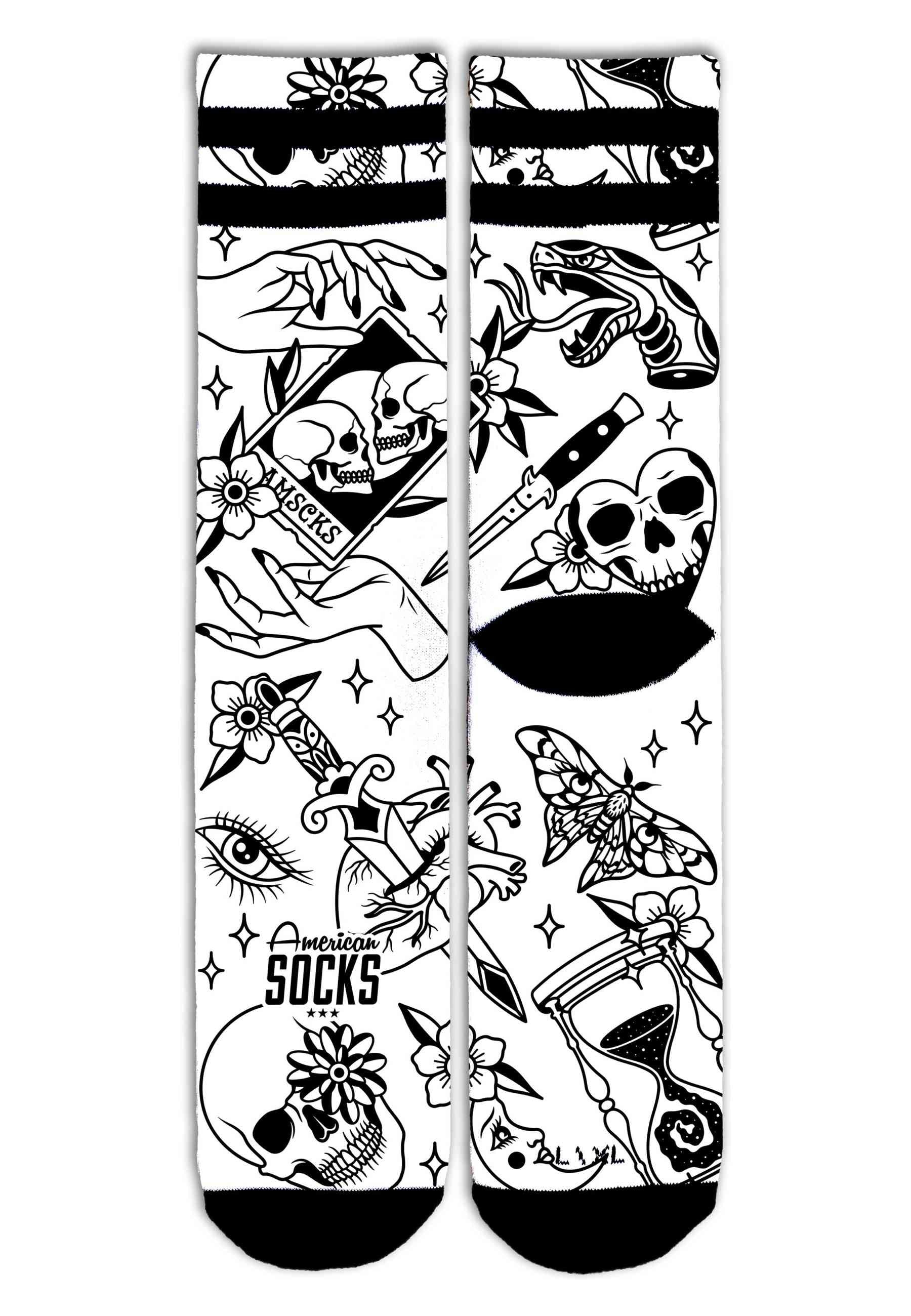 CALCETINES AMERICAN SOCKS BLANCOS DISMAL SIGNATURE MID HIGH