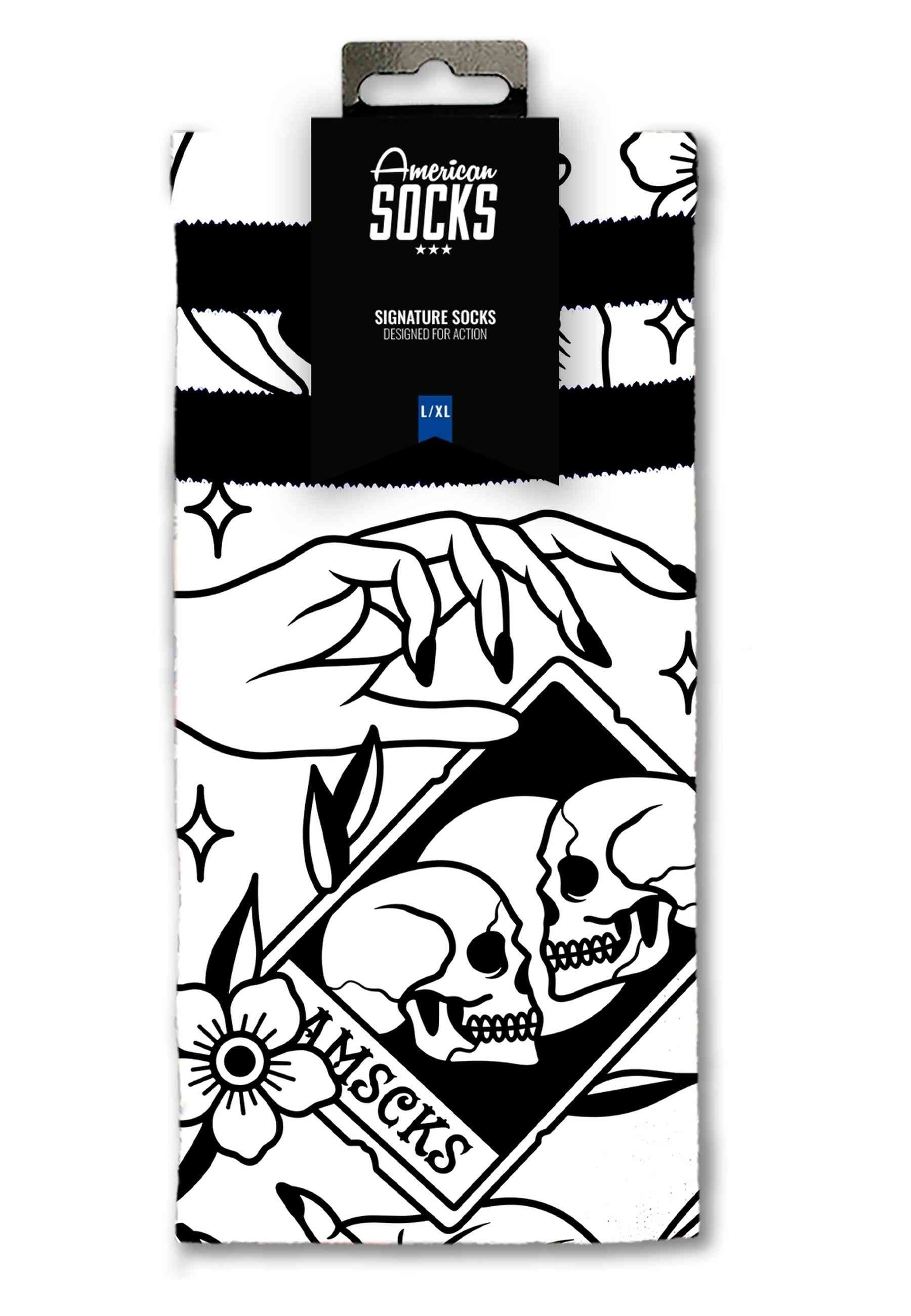 CALCETINES AMERICAN SOCKS BLANCOS DISMAL SIGNATURE MID HIGH