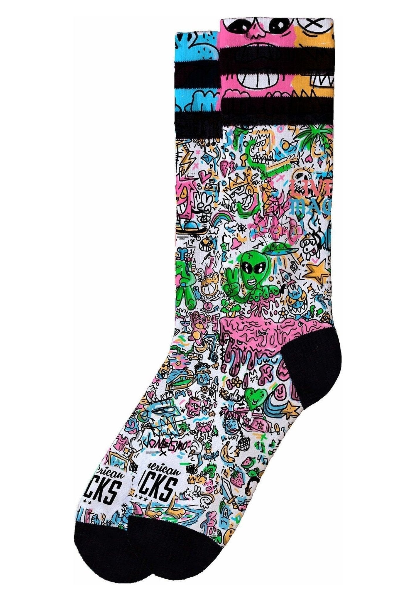 CALCETINES AMERICAN SOCKS DOODLE MID HIGH SOCKS - AREA ZERO