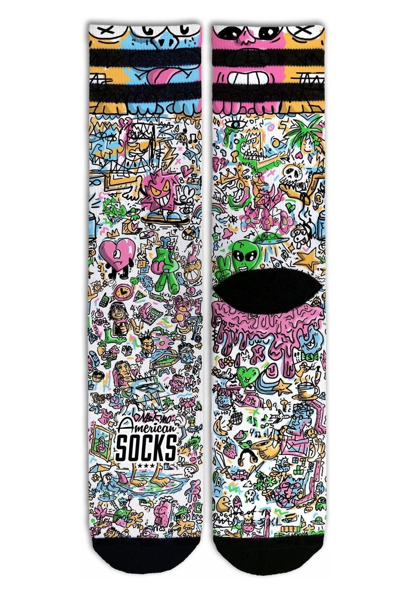 CALCETINES AMERICAN SOCKS DOODLE MID HIGH SOCKS - AREA ZERO
