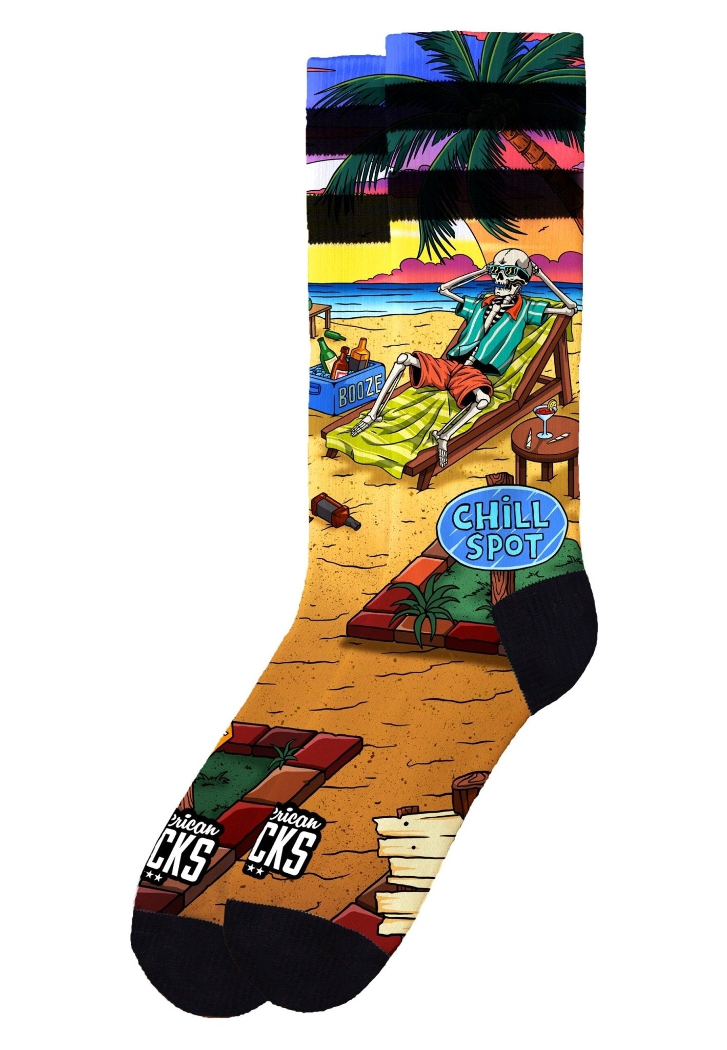 CALCETINES AMERICAN SOCKS MARRONES CHILLER MID HIGH SIGNATURE SOCKS - AREA ZERO
