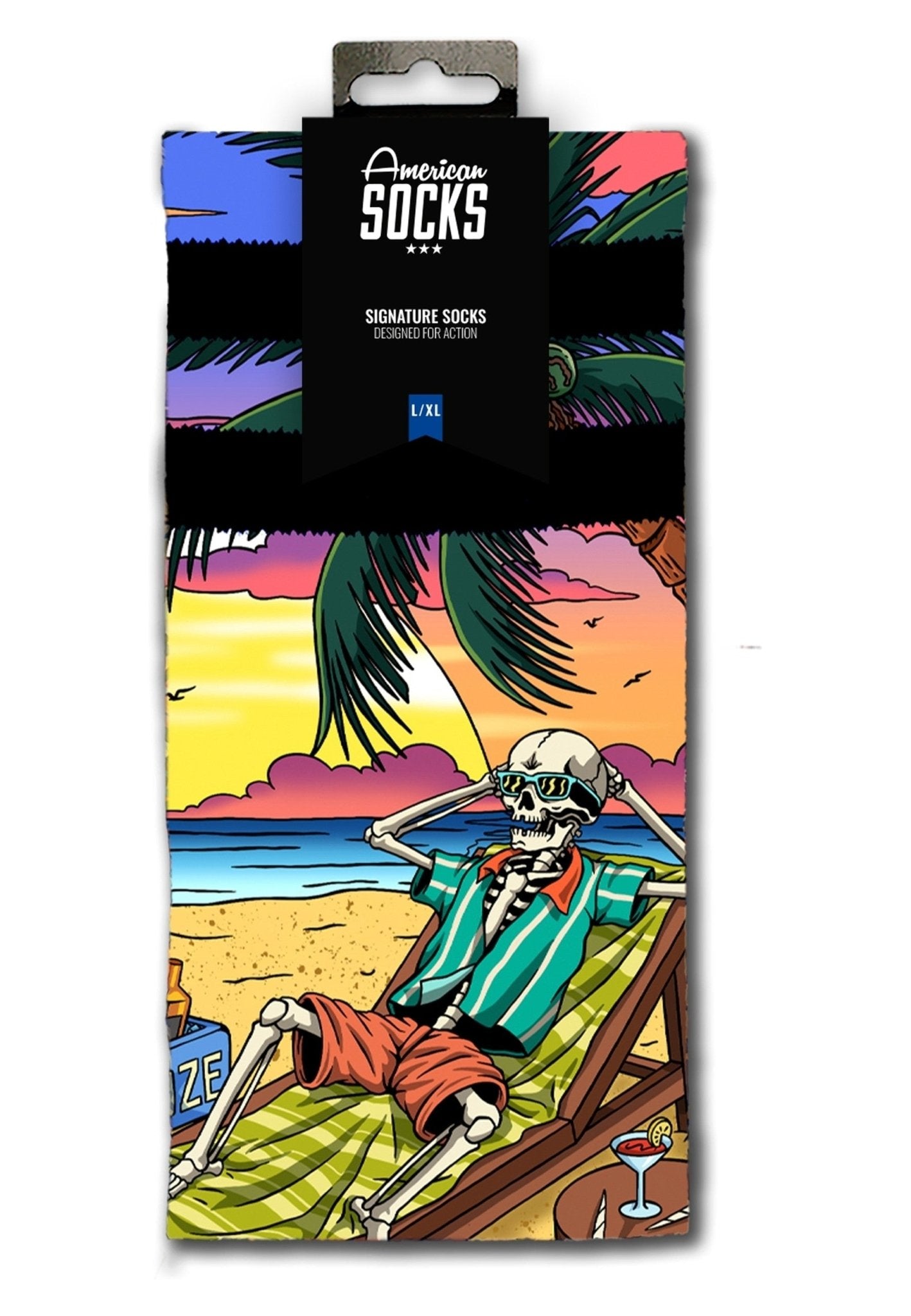 CALCETINES AMERICAN SOCKS MARRONES CHILLER MID HIGH SIGNATURE SOCKS - AREA ZERO