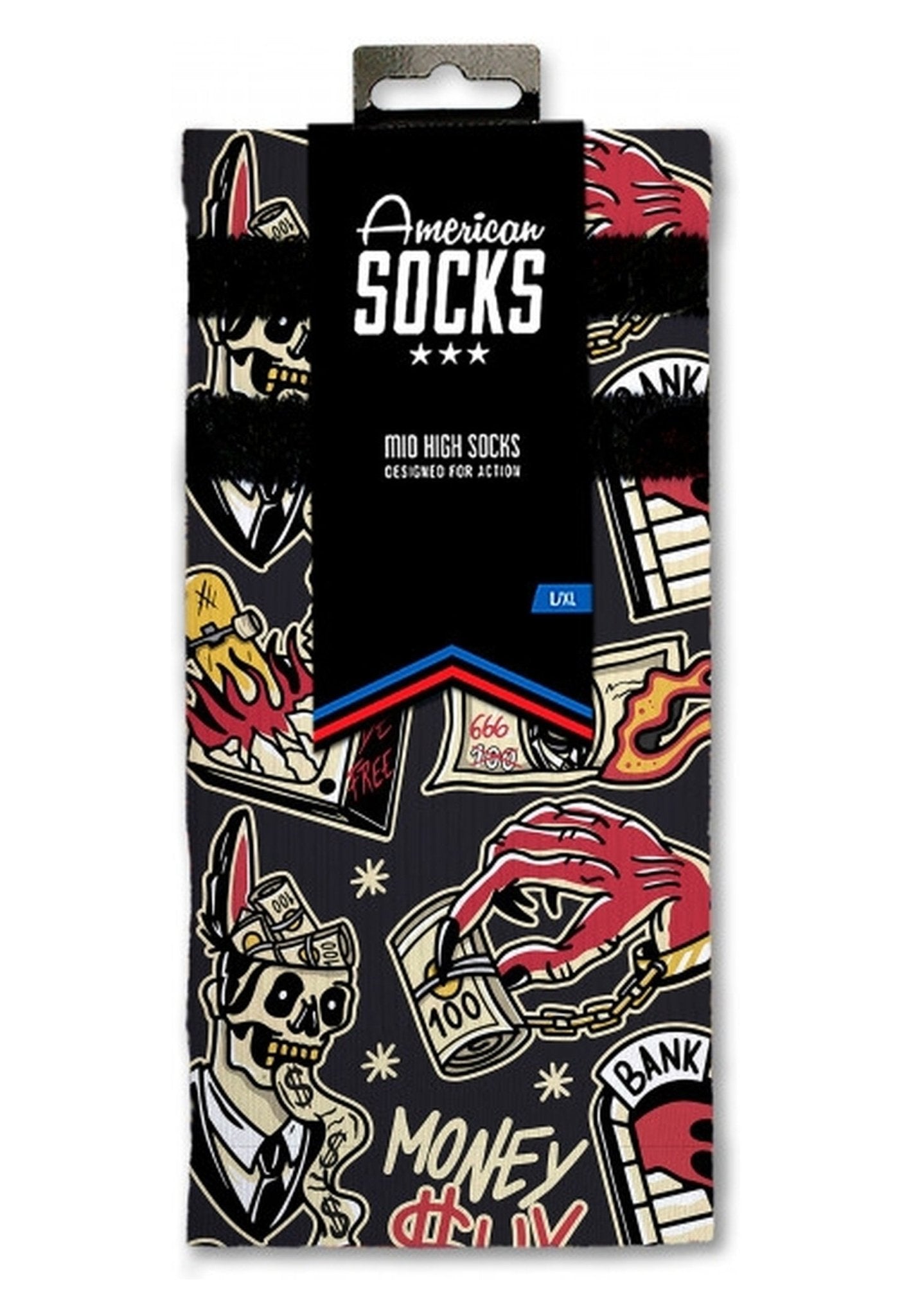 CALCETINES AMERICAN SOCKS MONEY SUCKS MID HIGH - AREA ZERO