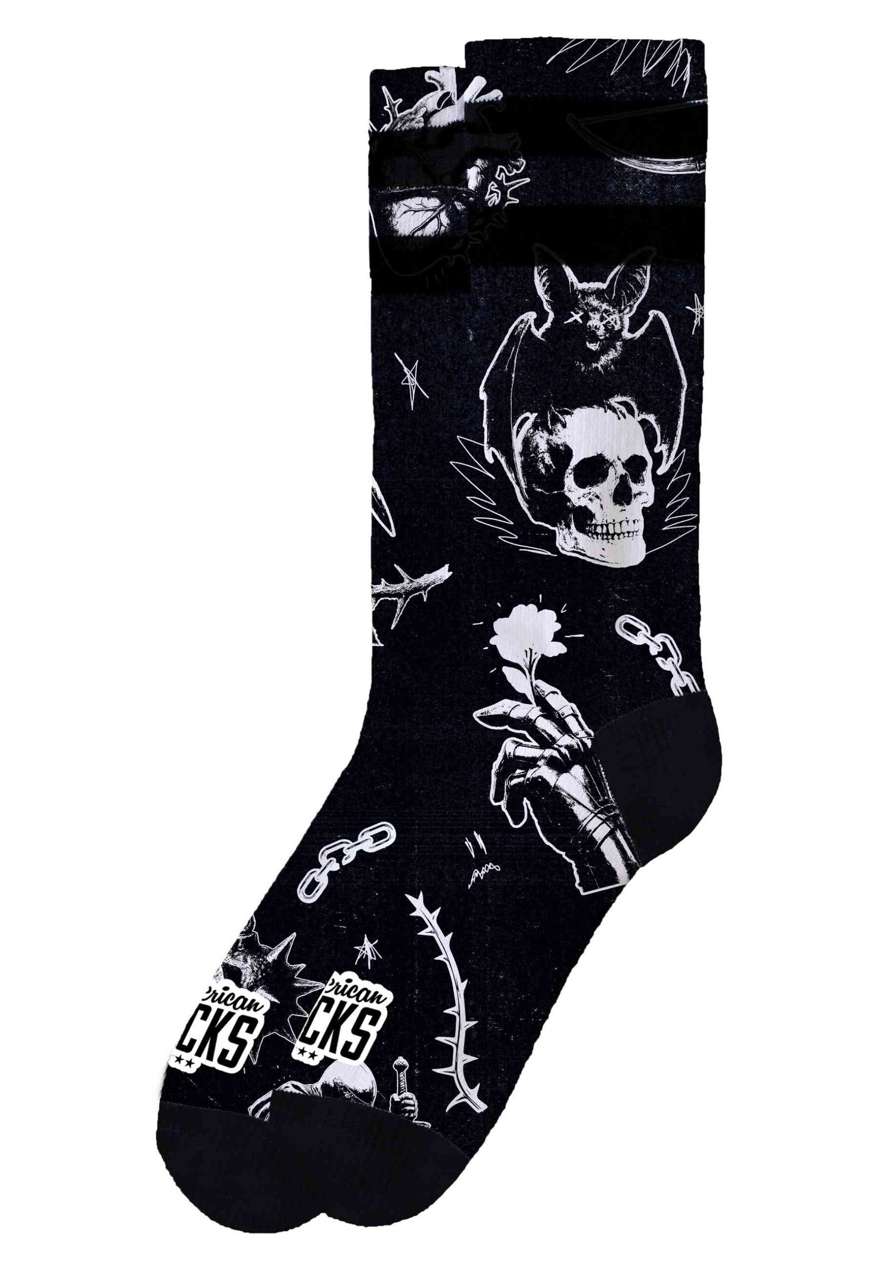 CALCETINES AMERICAN SOCKS NEGROS DARK FANTASY SIGNATURE MID HIGH