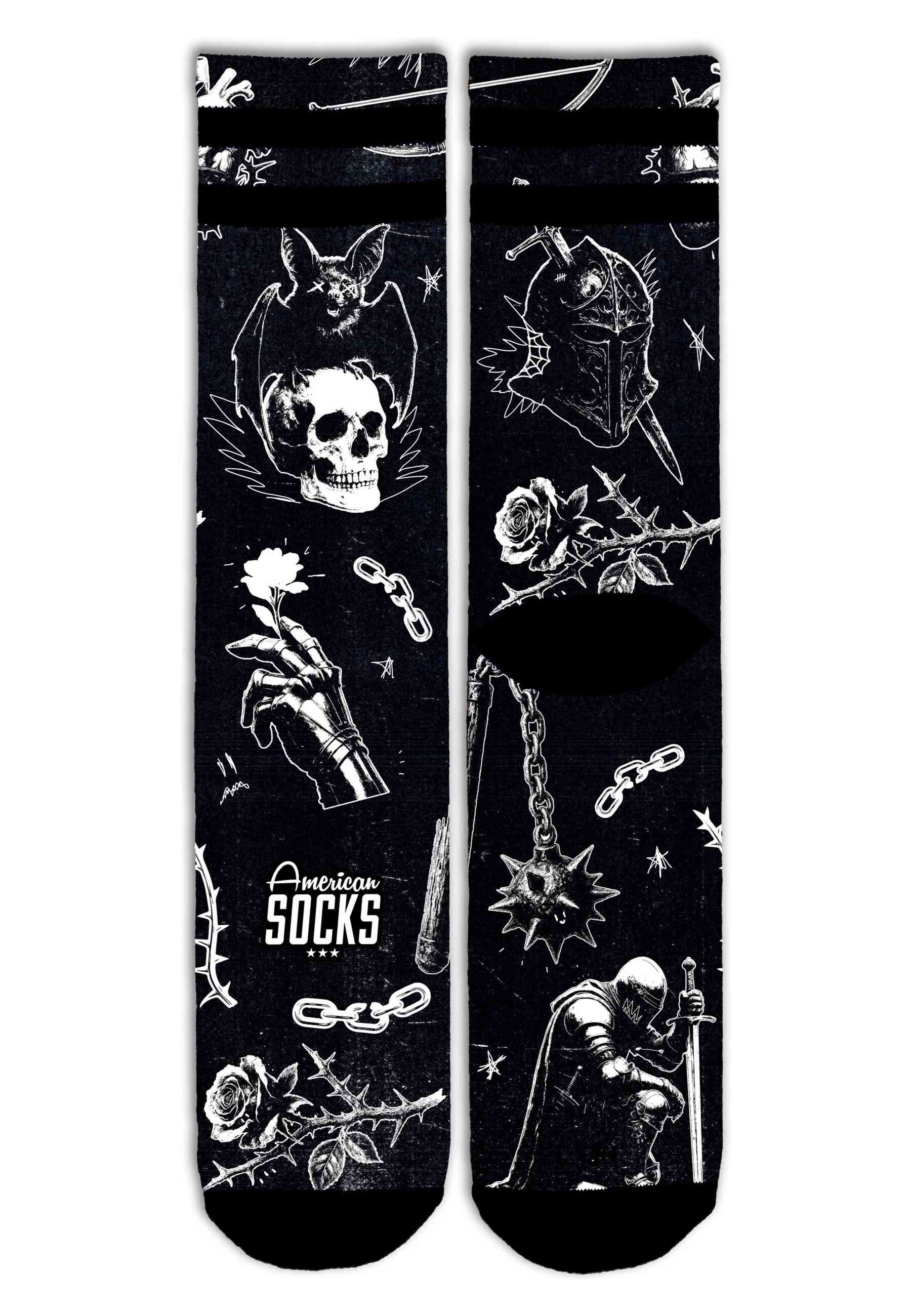 CALCETINES AMERICAN SOCKS NEGROS DARK FANTASY SIGNATURE MID HIGH