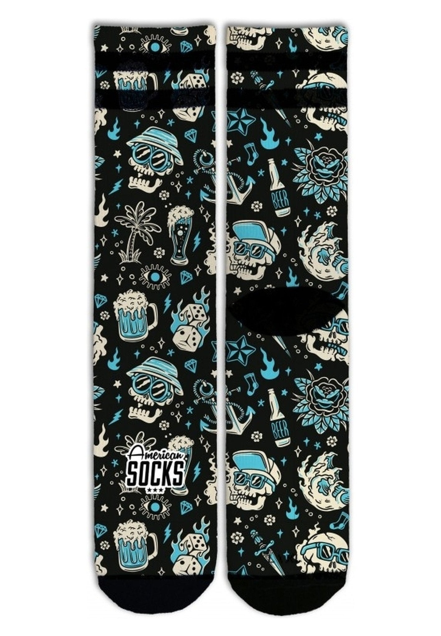 CALCETINES AMERICAN SOCKS NEGROS DOPAMINE MID HIGH - AREA ZERO