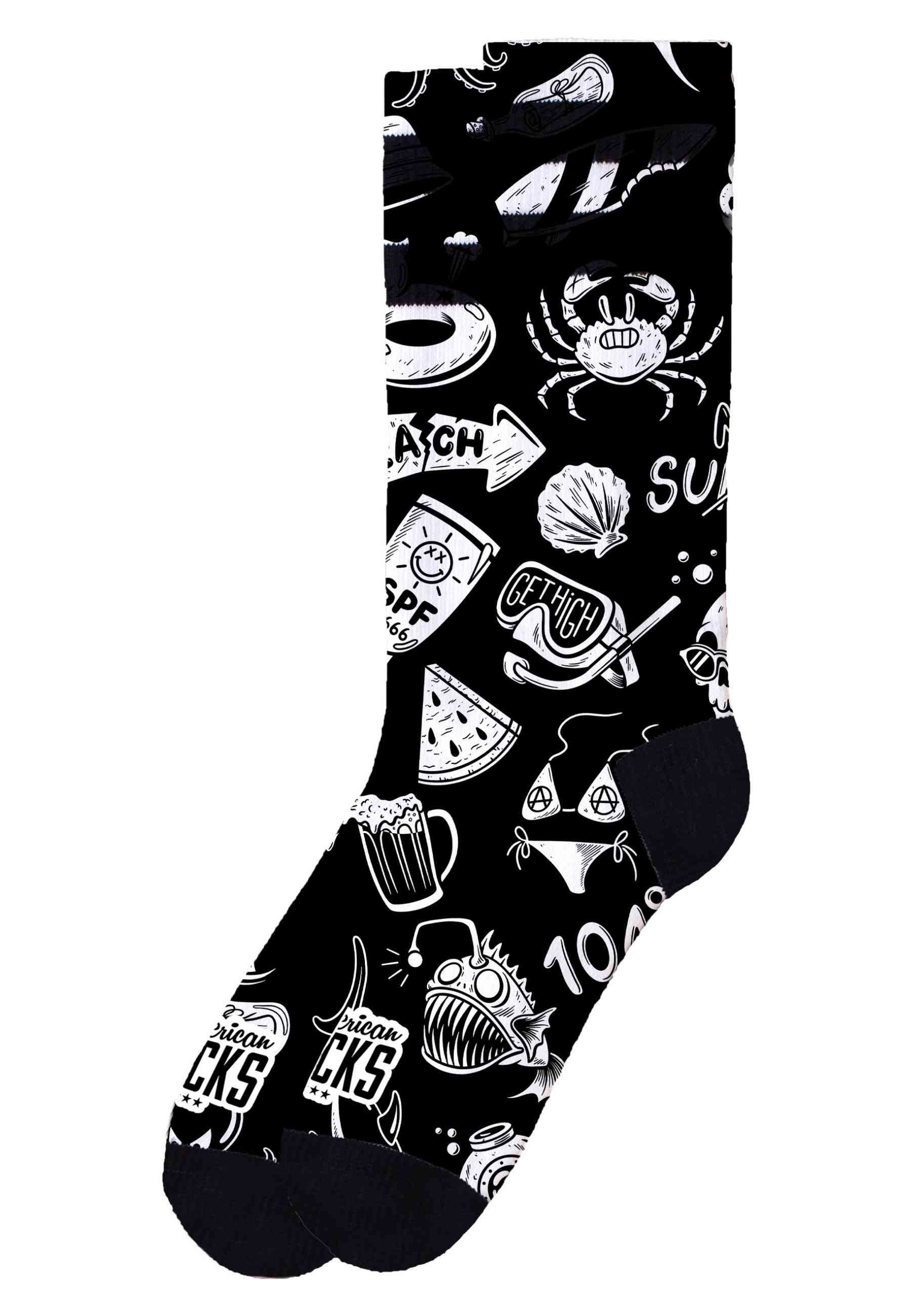 CALCETINES AMERICAN SOCKS NEGROS HELLA HOT SIGNATURE MID HIGH