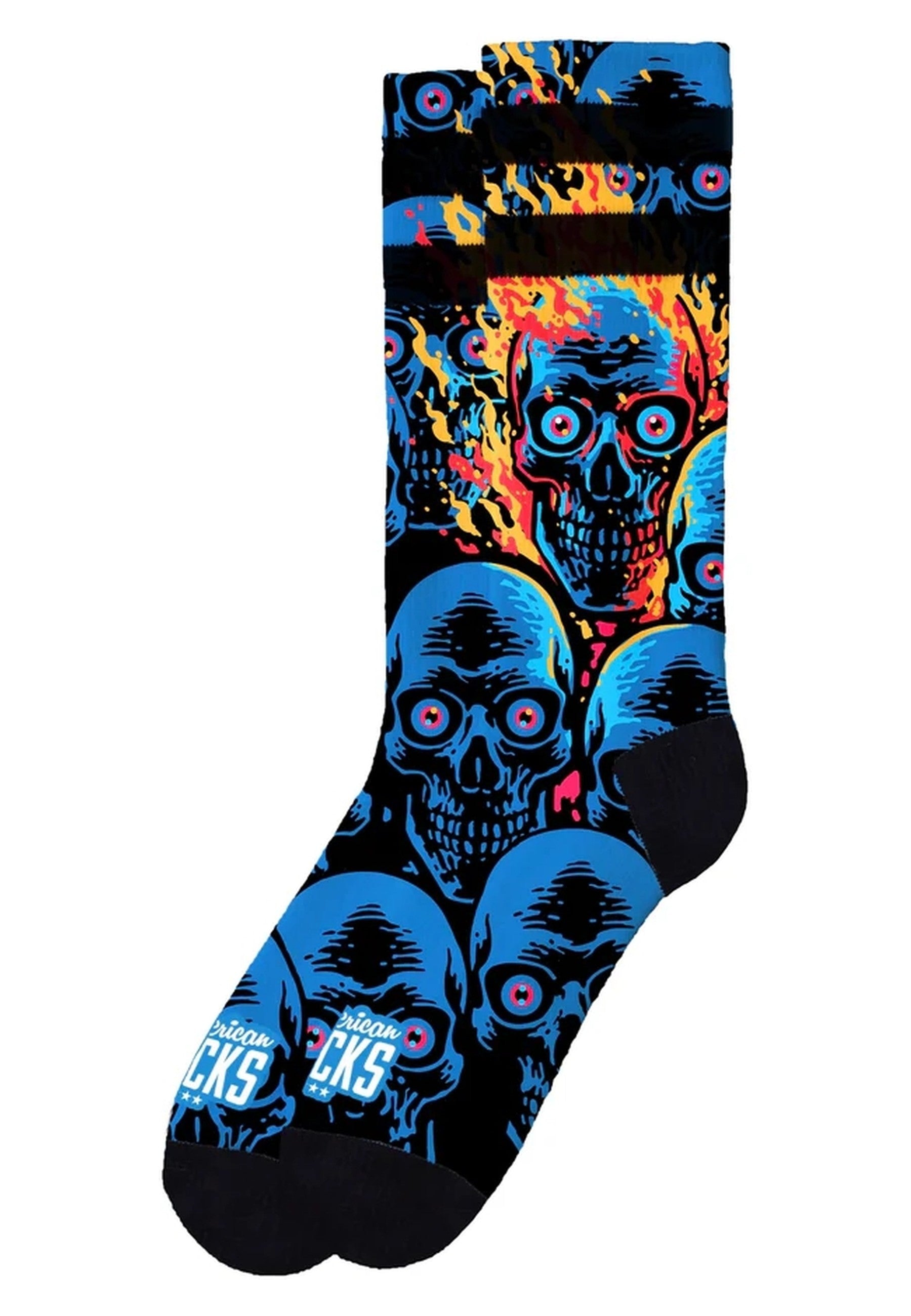 CALCETINES AMERICAN SOCKS NEGROS KNUCKLEHEAD MID HIGH SIGNATURE SOCKS