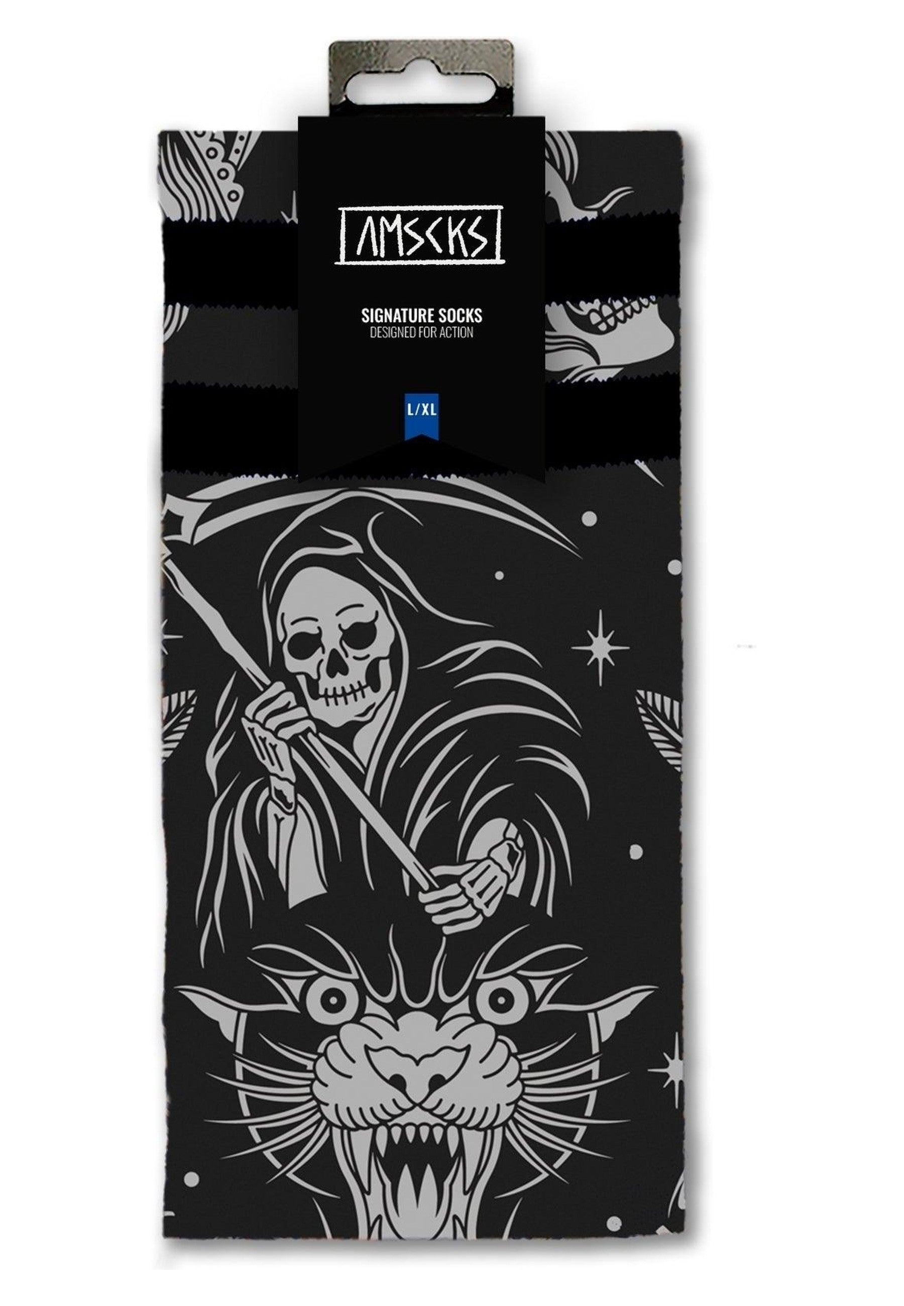 CALCETINES AMERICAN SOCKS NEGROS TIME TO DIE MID HIGH SIGNATURE SOCKS