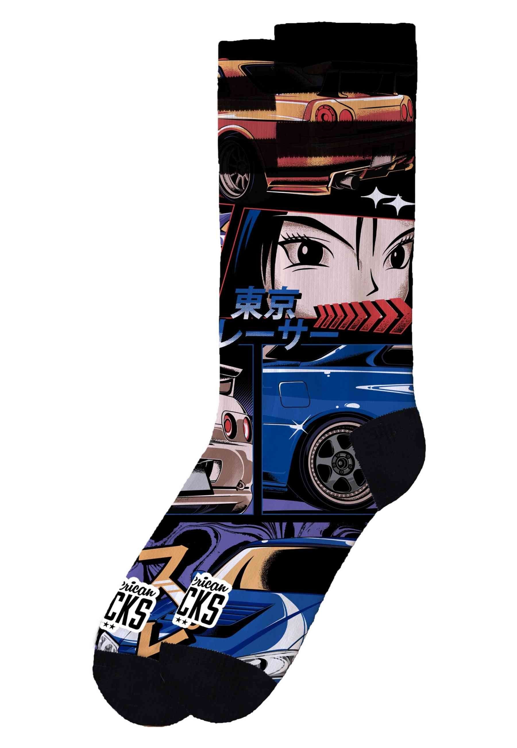 CALCETINES AMERICAN SOCKS NEGROS TOKIO DRIFT SIGNATURE MID HIGH