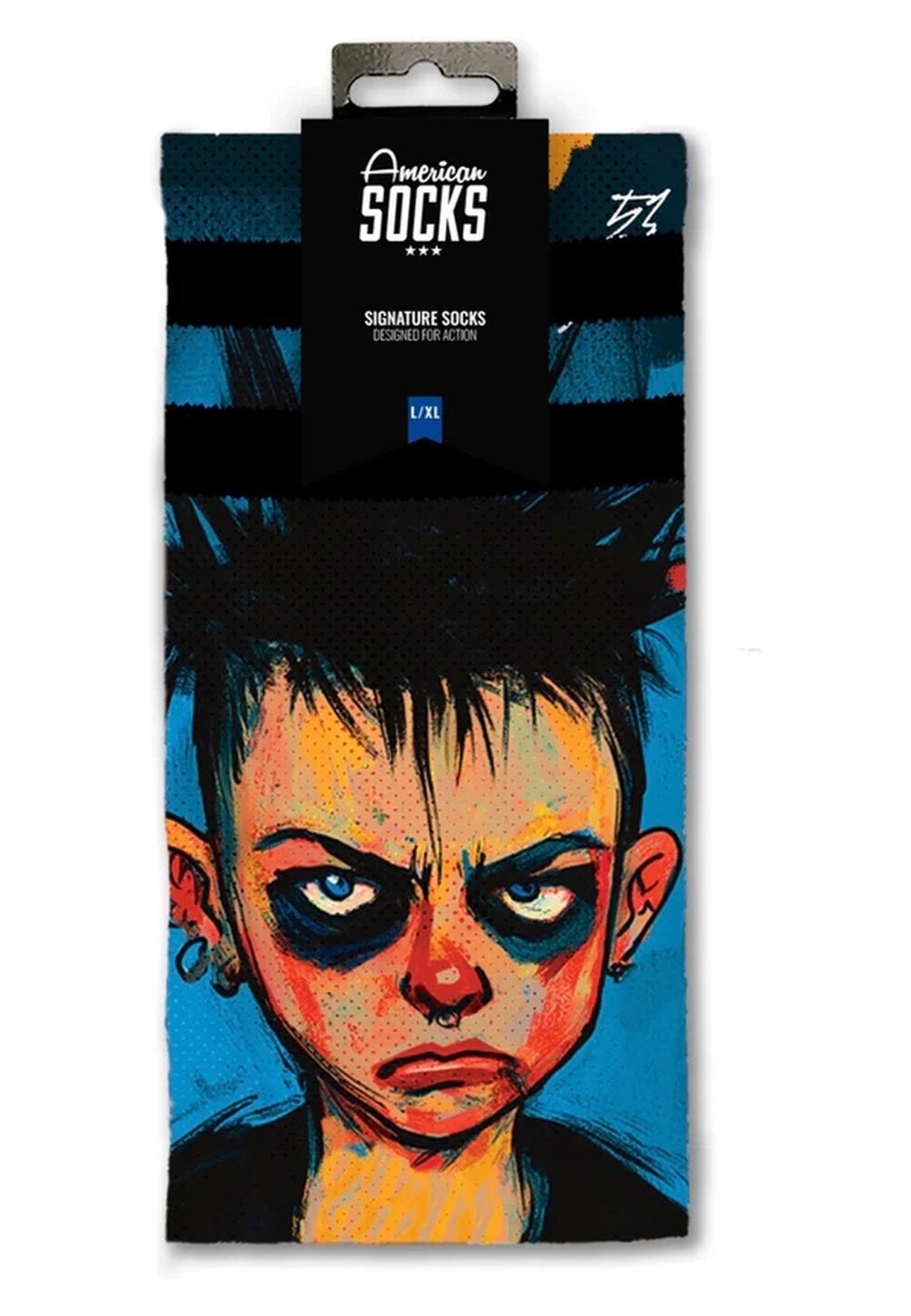 CALCETINES AMERICAN SOCKS NEGROS YOUTH RENEGADE MID HIGH SIGNATURE SOCKS - AREA ZERO