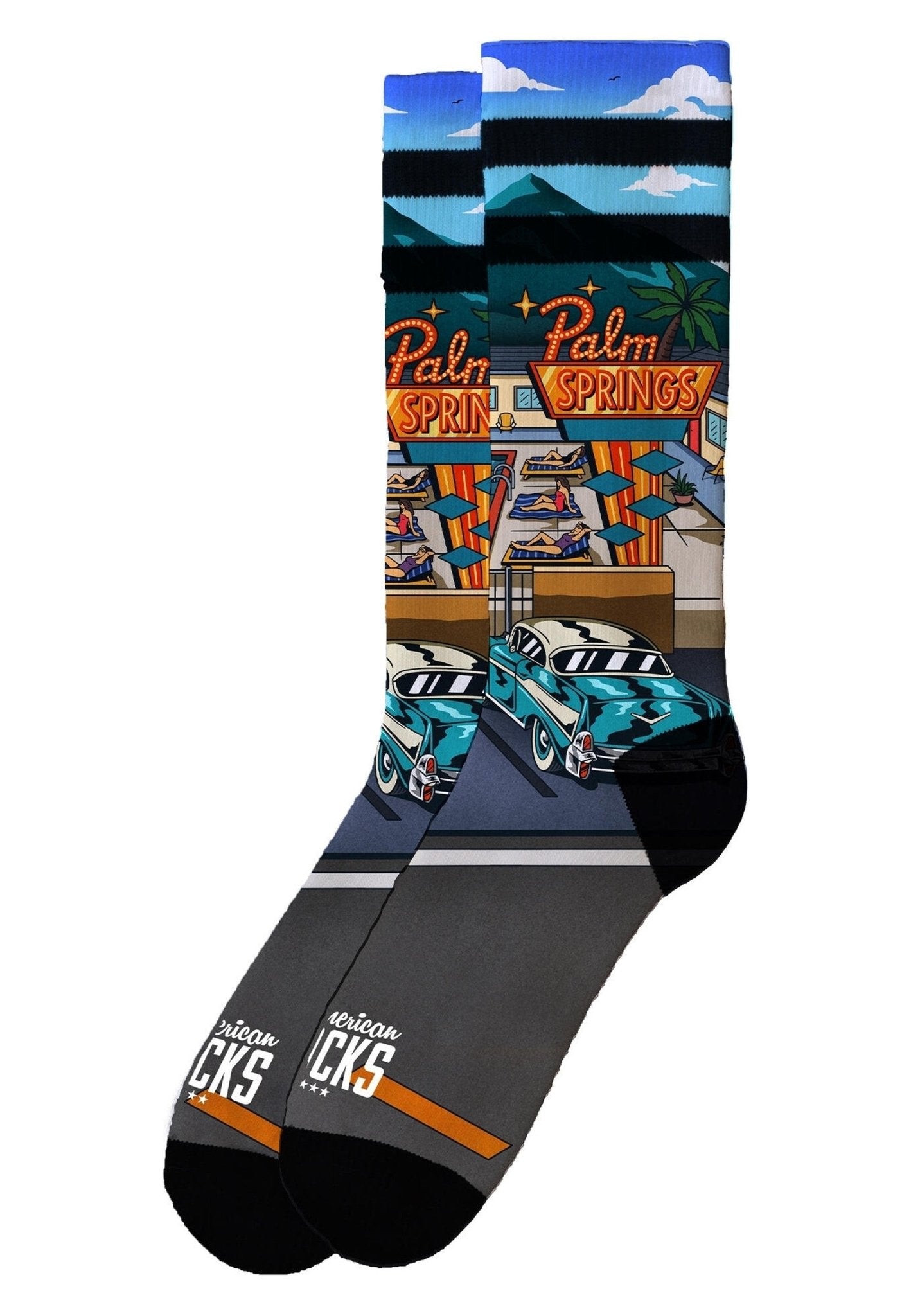 CALCETINES AMERICAN SOCKS PALM SPRINGS MOTEL MID HIGH SOCKS - AREA ZERO