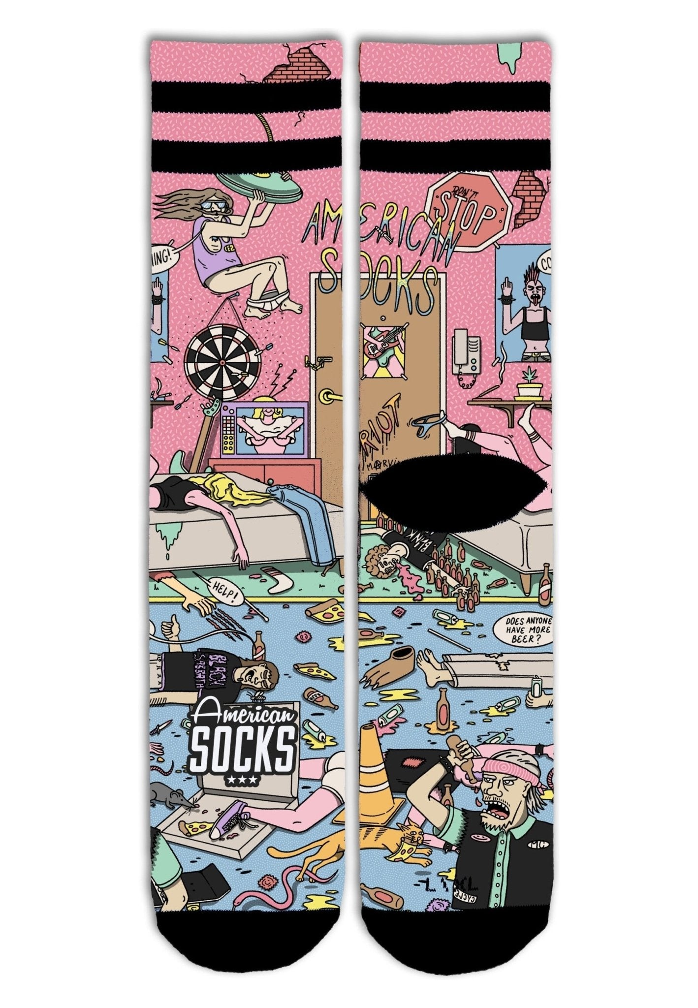 CALCETINES AMERICAN SOCKS ROSAS AMERICAN PIE MID HIGH SIGNATURE SOCKS - AREA ZERO