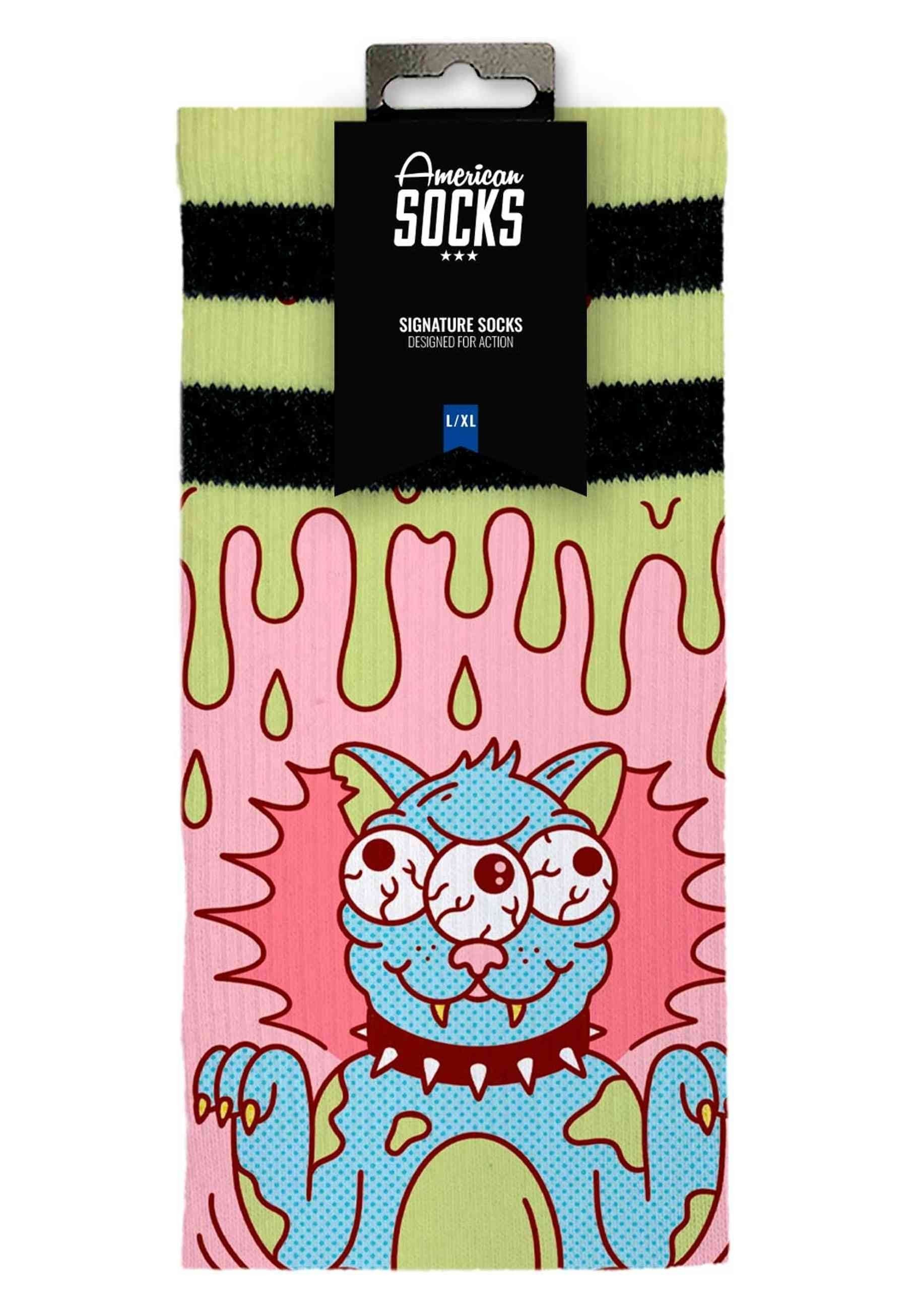 CALCETINES AMERICAN SOCKS ROSAS RADIOACTIVE SIGNATURE MID HIGH