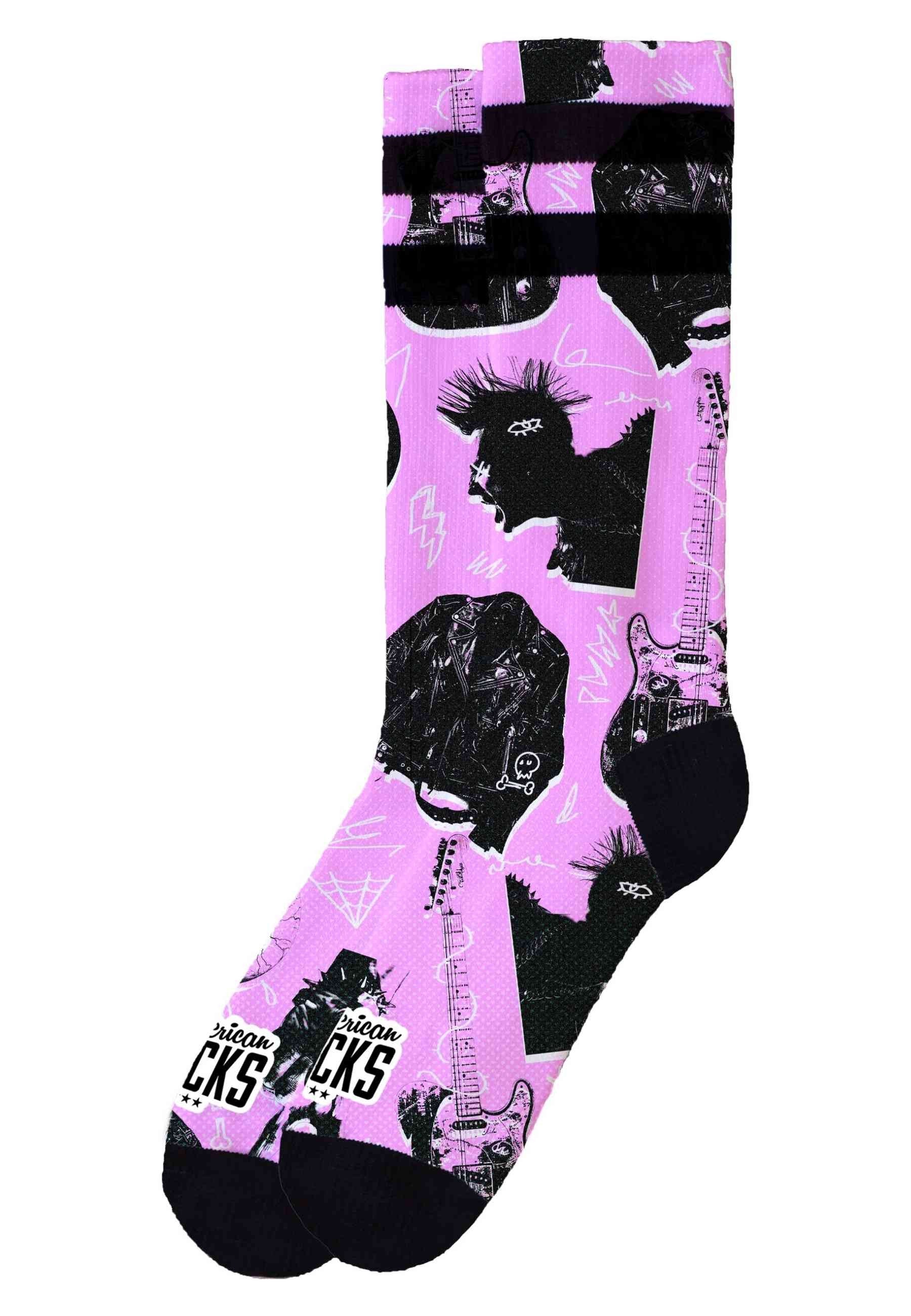 CALCETINES AMERICAN SOCKS ROSAS STREET RIOT SIGNATURE MID HIGH