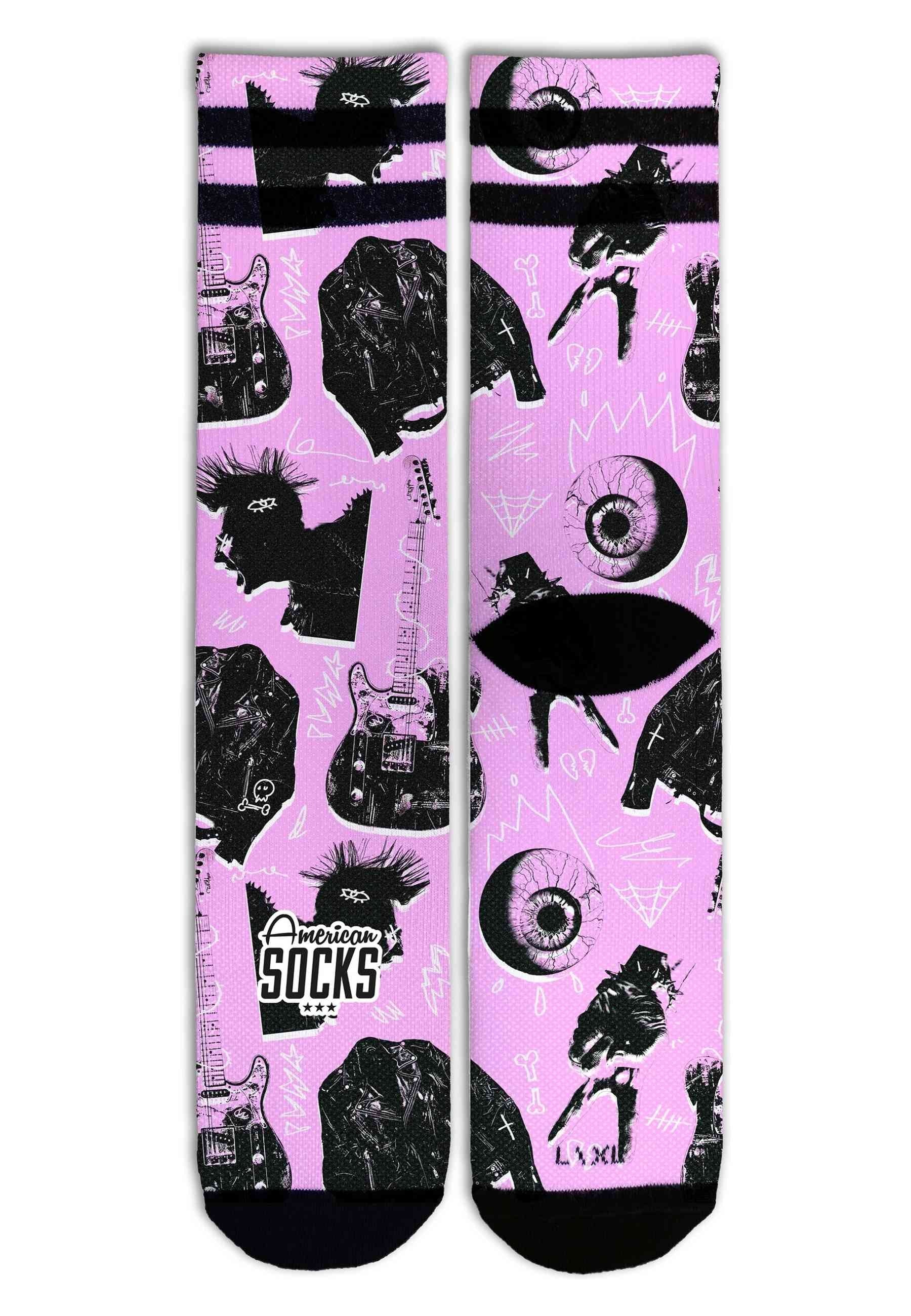 CALCETINES AMERICAN SOCKS ROSAS STREET RIOT SIGNATURE MID HIGH