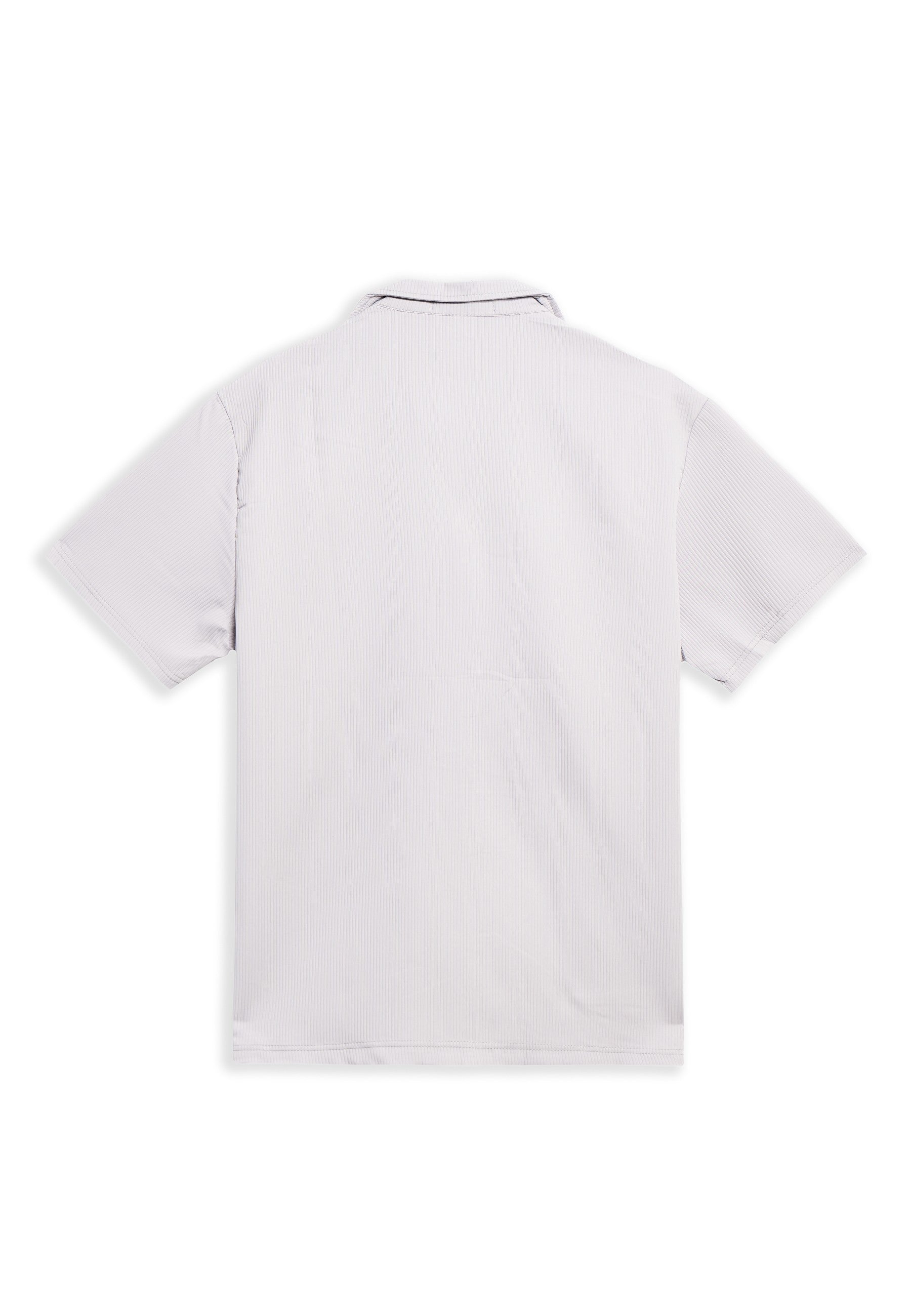 CAMISA AREA ZERO GRIS FRONT POCKET STRIPPED SHIRT