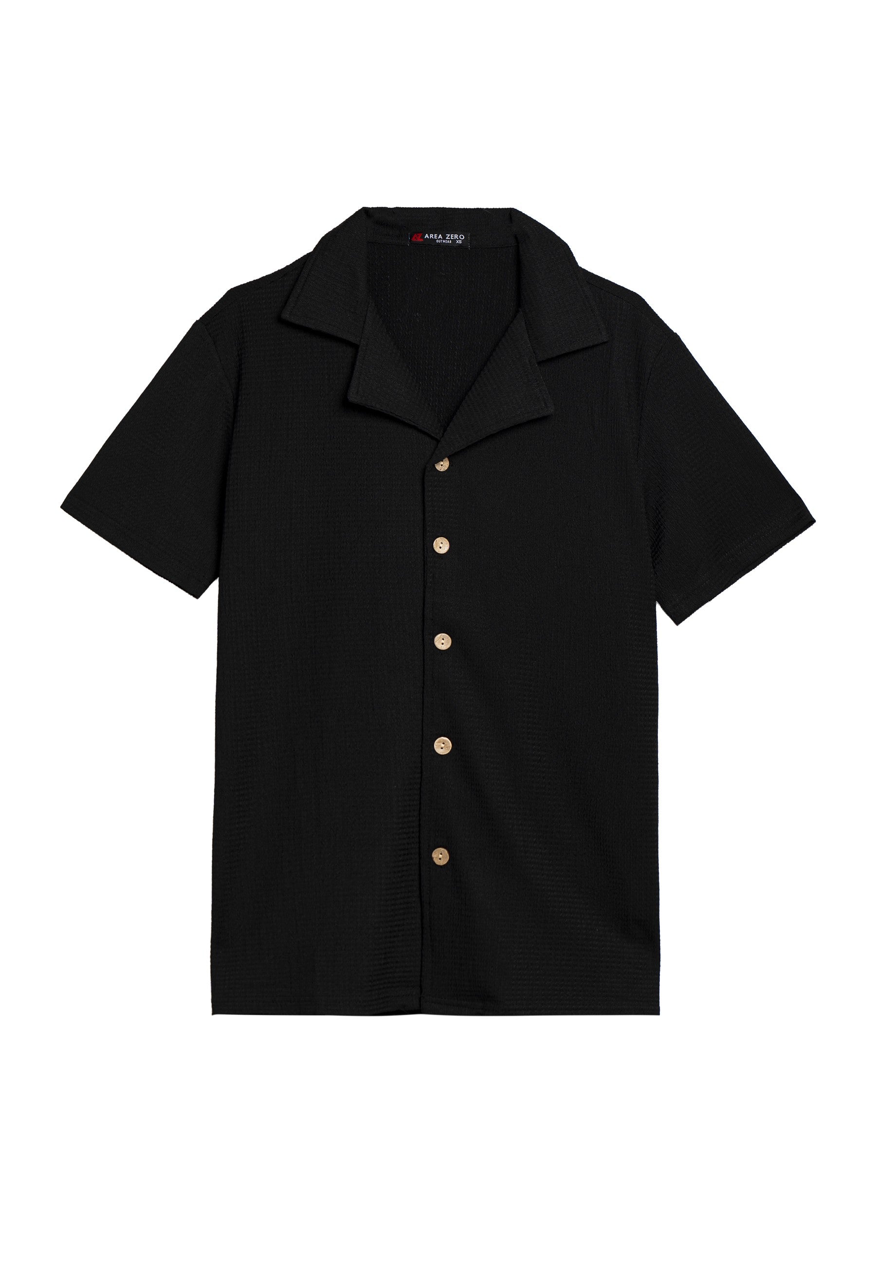 CAMISA AREA ZERO NEGRA BRAIDED SHIRT