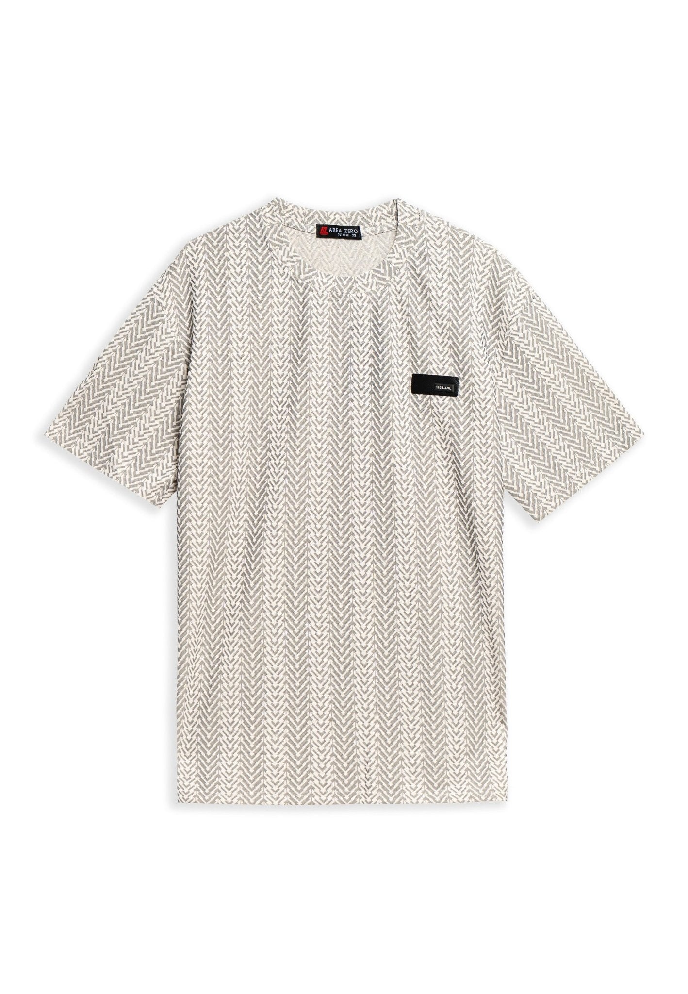 CAMISA BEIGE RAYAS SPIKED TEE - AREA ZERO