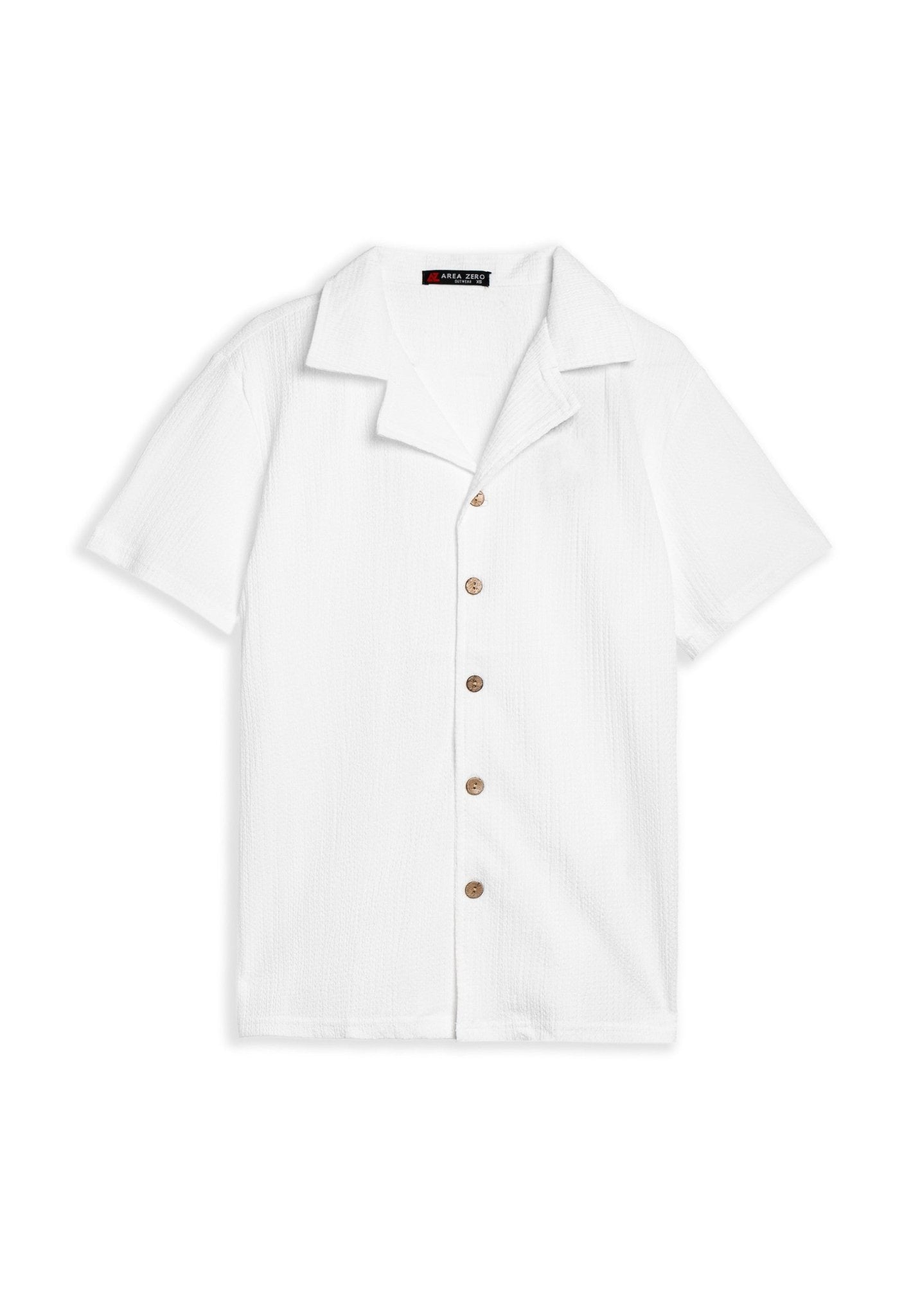 CAMISA BLANCA BRAIDED SHIRT - AREA ZERO