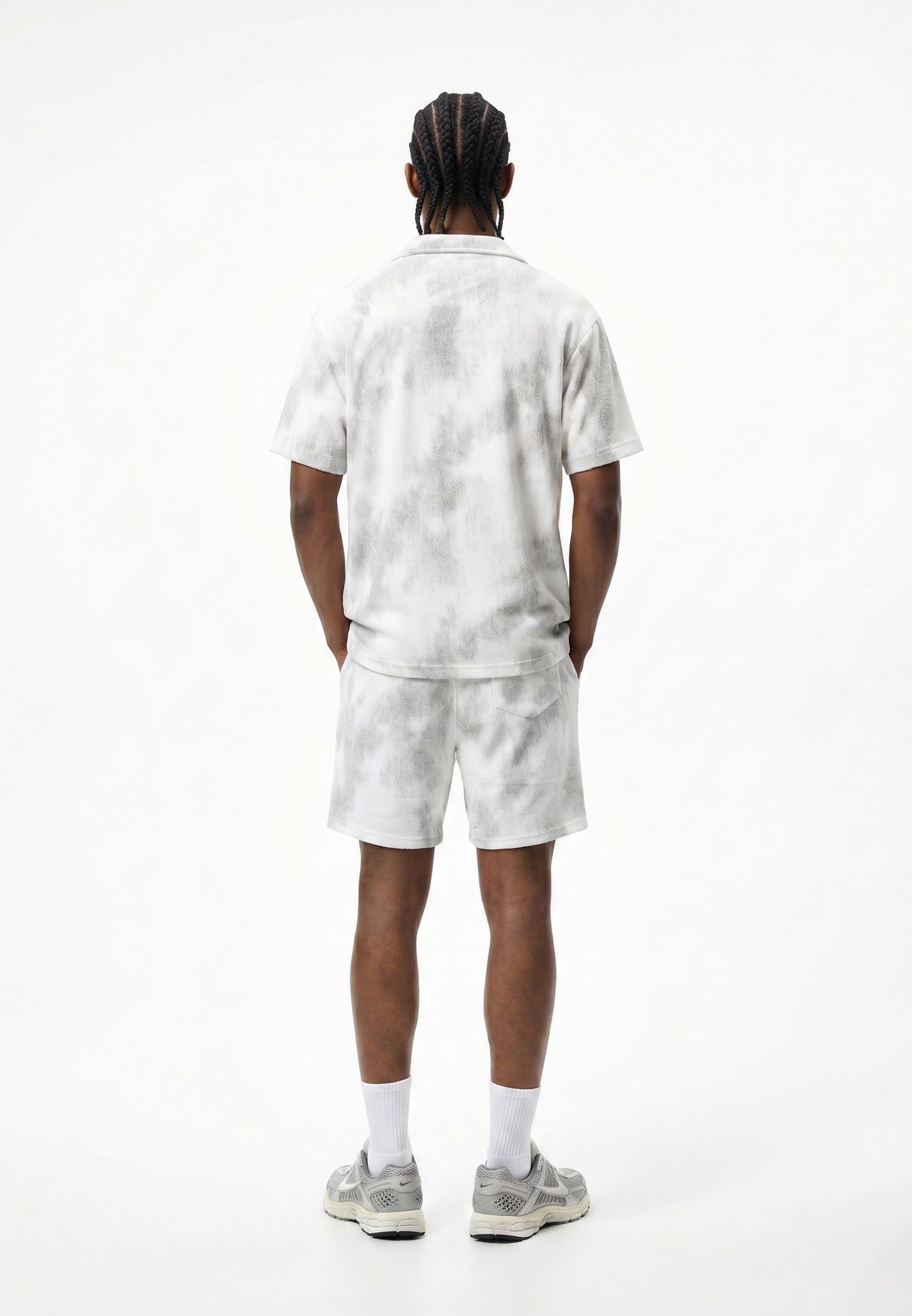 CAMISA BLANCA BRAIDED TYE DYE SHIRT