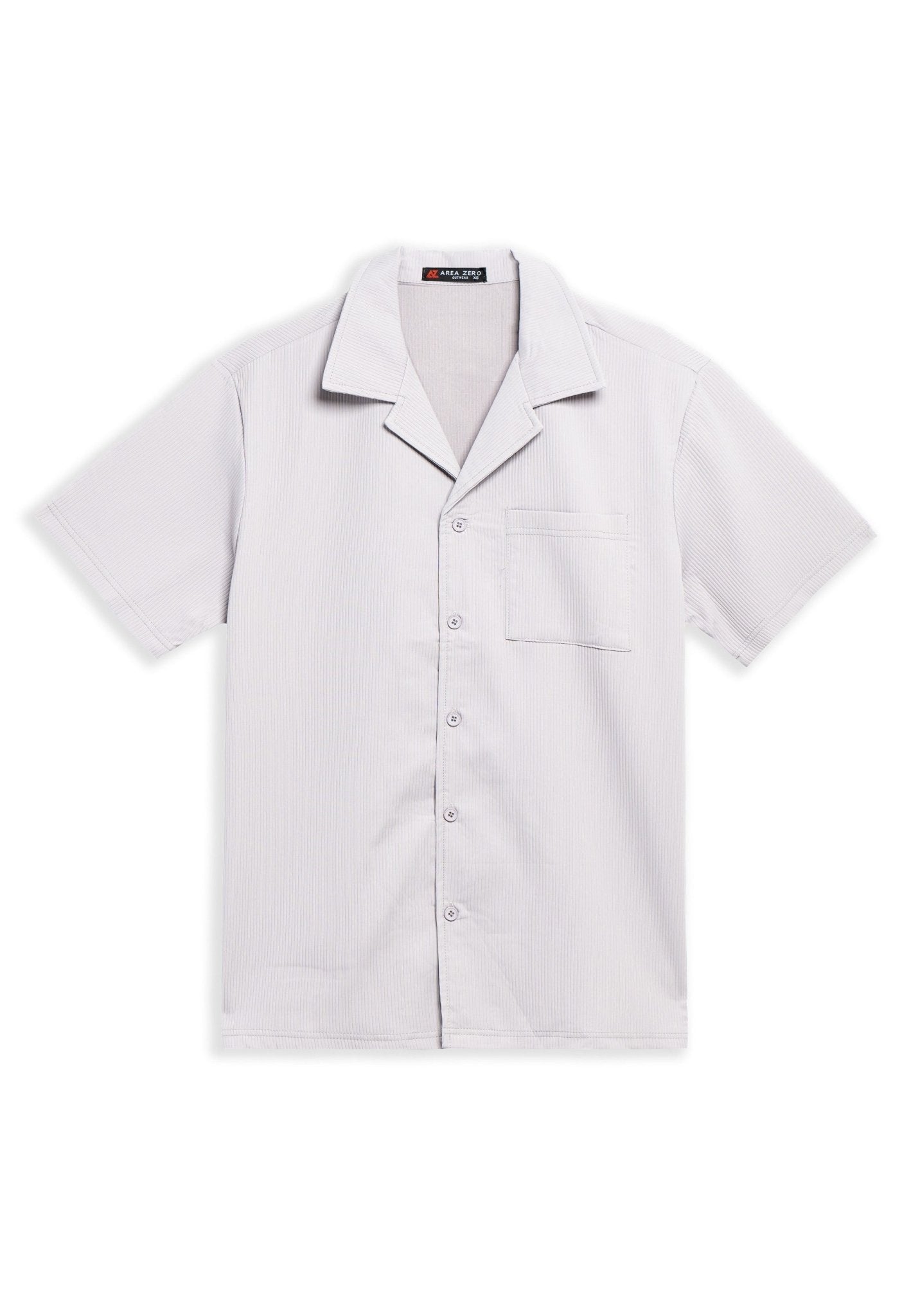 CAMISA GRIS FRONT POCKET STRIPPED SHIRT - AREA ZERO