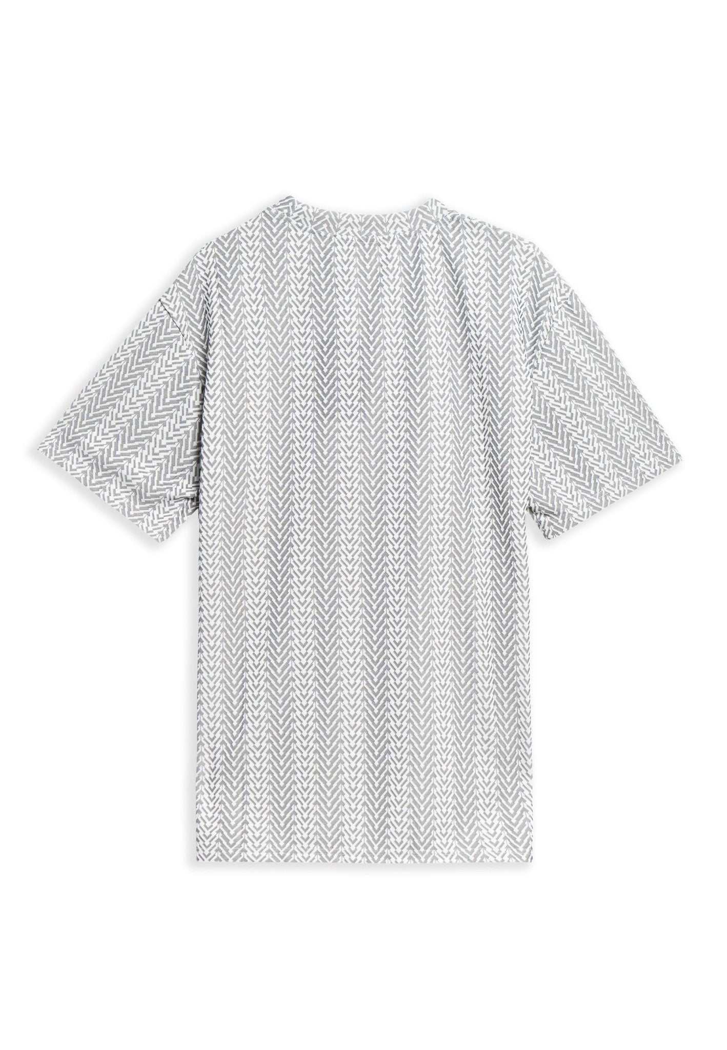 CAMISA GRIS RAYAS SPIKED TEE - AREA ZERO