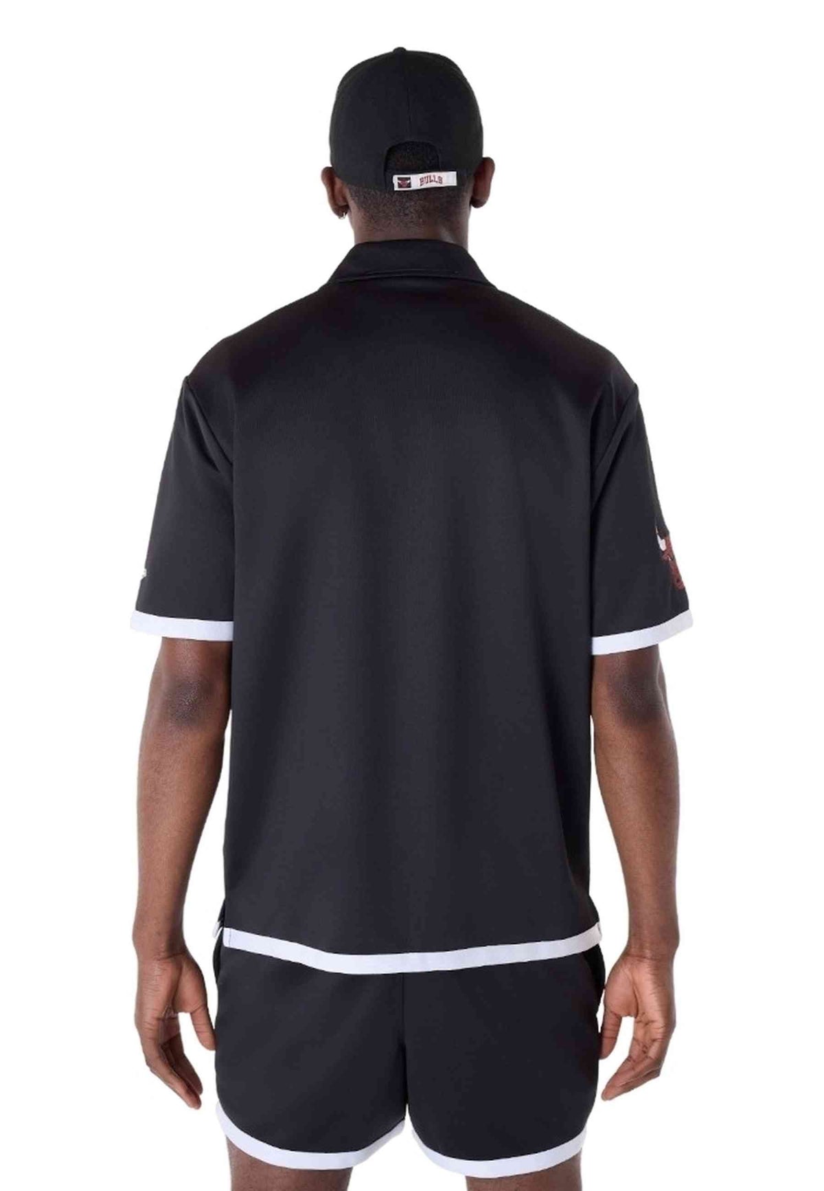 CAMISA NEW ERA NEGRA CHICAGO BULLS SNAP BUTTON SHIRT