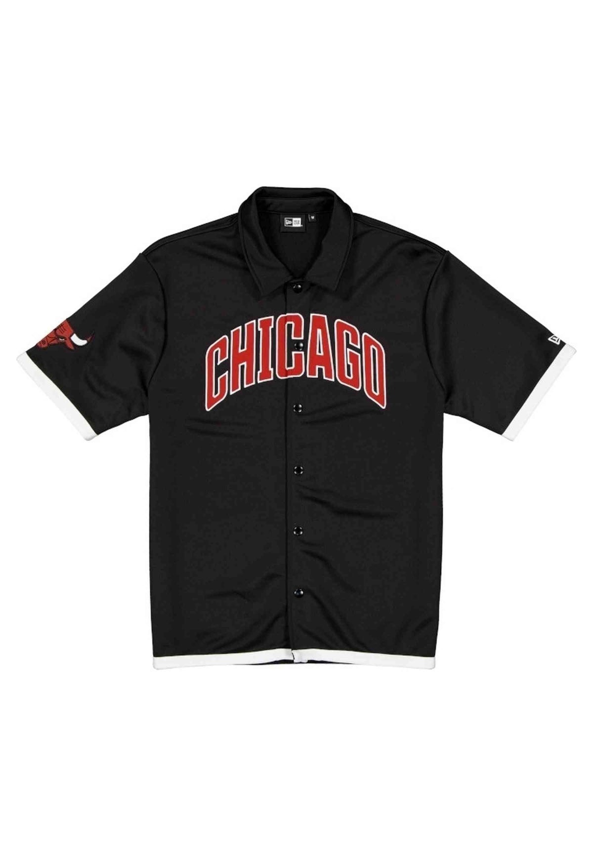 CAMISA NEW ERA NEGRA CHICAGO BULLS SNAP BUTTON SHIRT