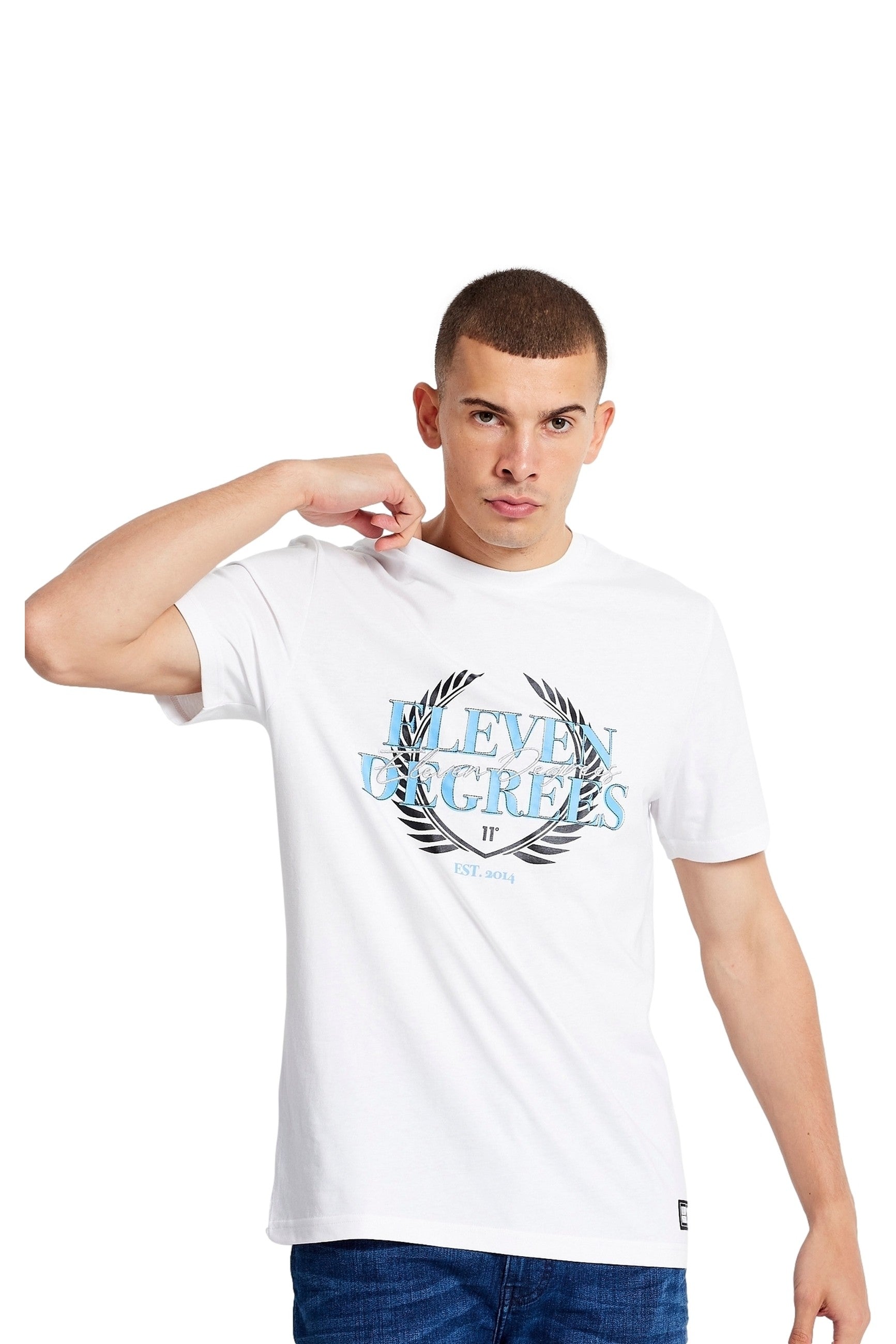 CAMISETA 11 DEGREES BLANCA CREST GRAPHIC TEE