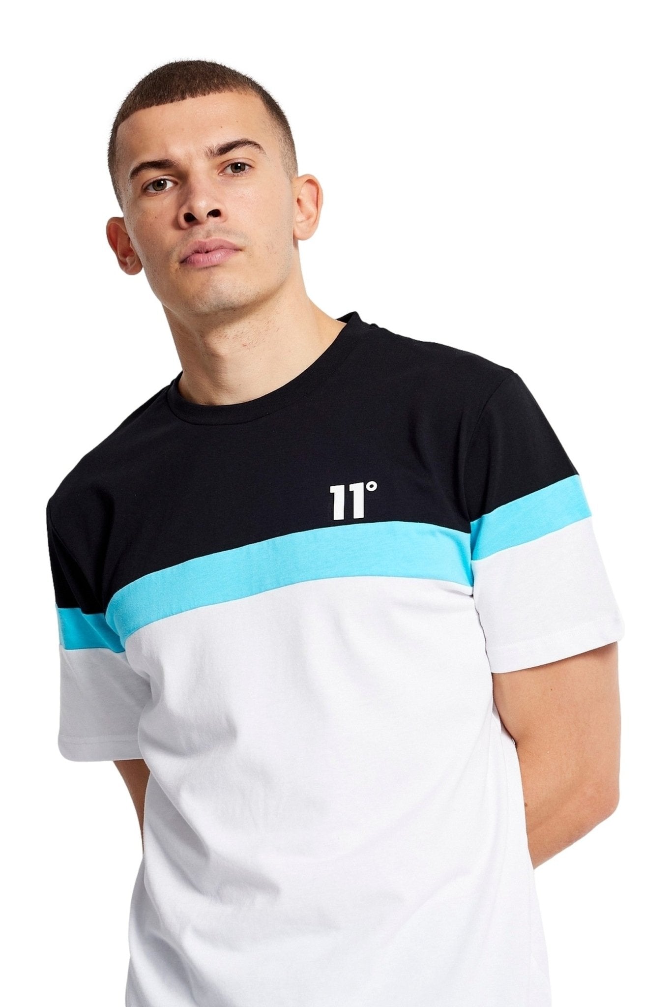 CAMISETA 11 DEGREES BLANCA TRIPLE PANEL T - SHIRT - AREA ZERO