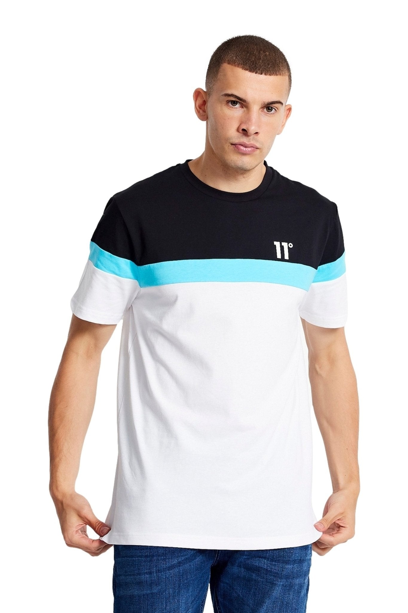 CAMISETA 11 DEGREES BLANCA TRIPLE PANEL T - SHIRT - AREA ZERO