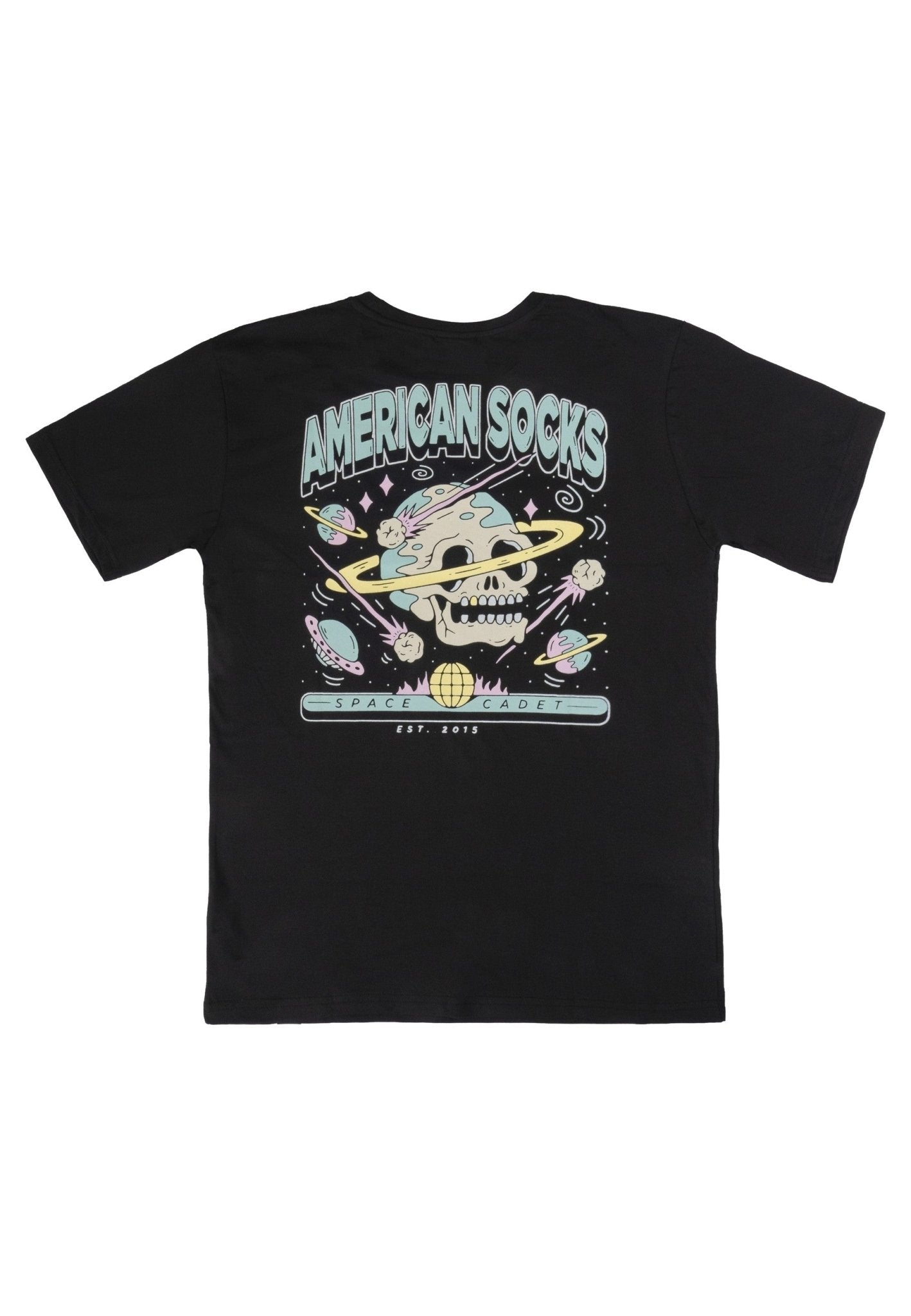 CAMISETA AMERICAN SOCKS NEGRA SPACE CADET TEE - AREA ZERO