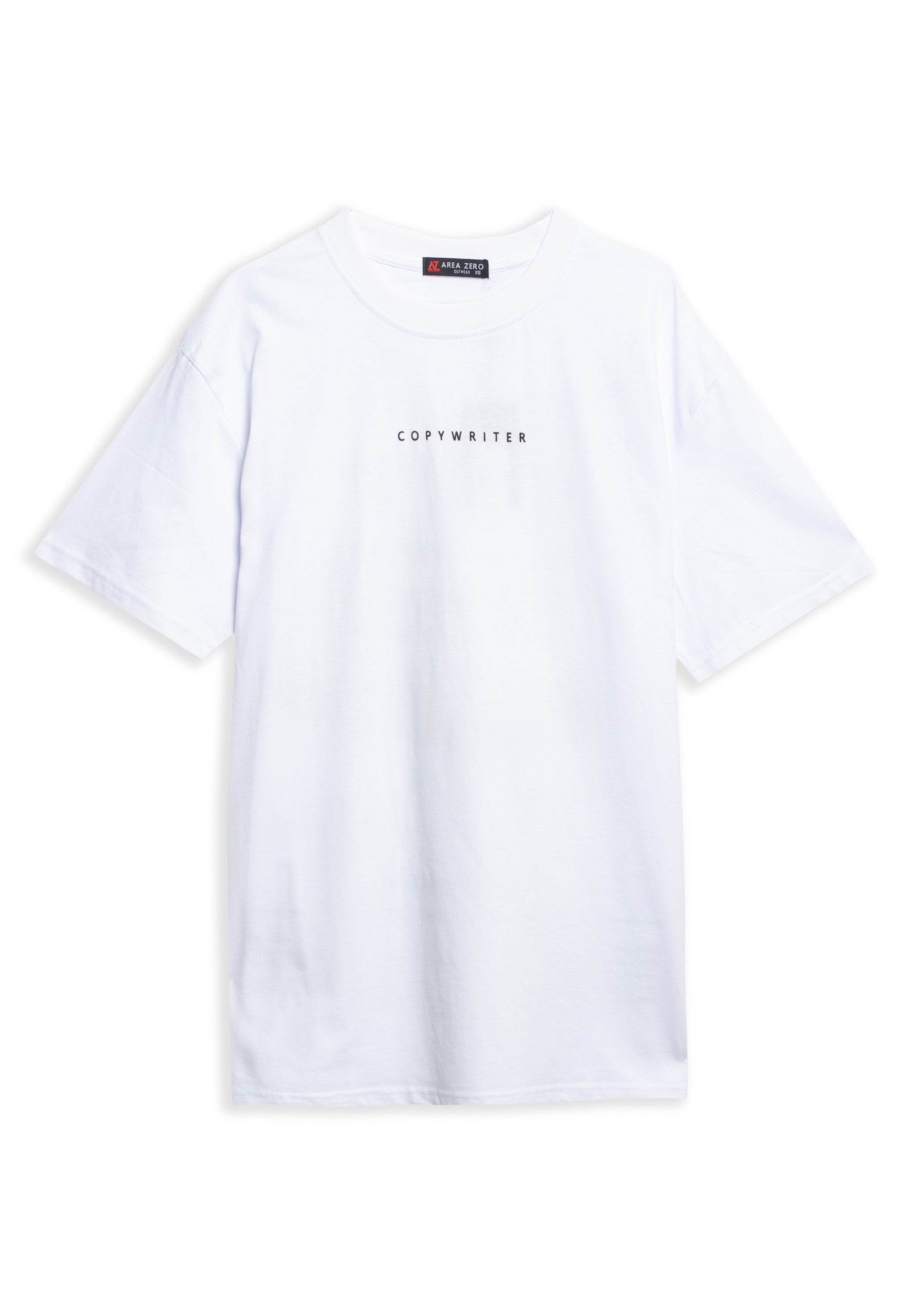 CAMISETA AREA ZERO BLANCA GTR COPYWRITTER OVERSIZED TEE