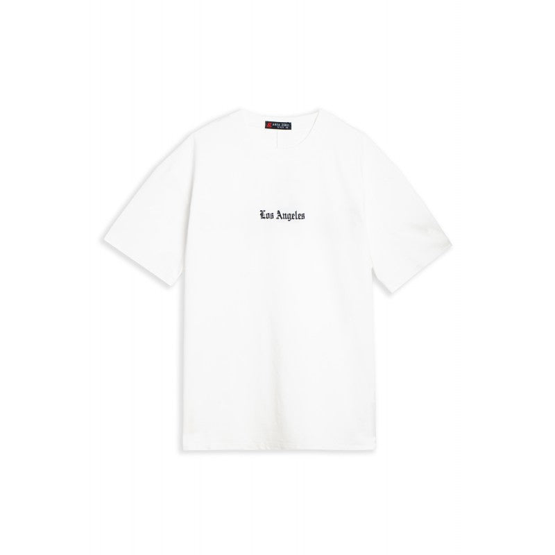 CAMISETA AREA ZERO BLANCA LOS ANGELES BACK OVERSIZED TEE