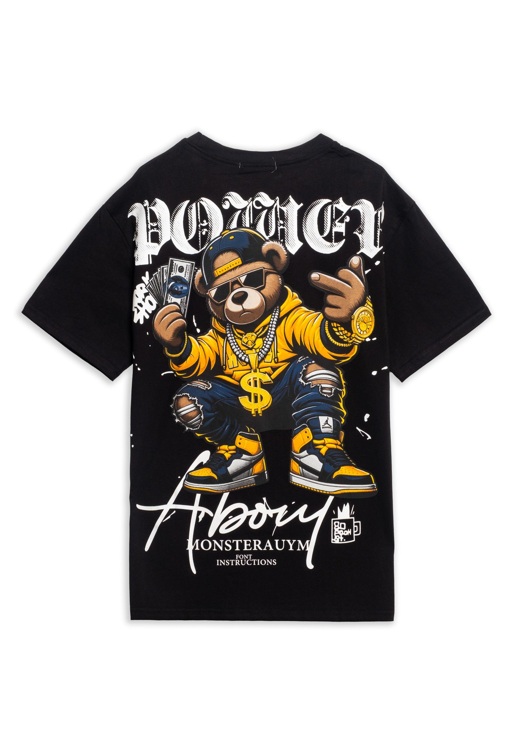 CAMISETA AREA ZERO NEGRA POWER BEAR OVERSIZED TEE