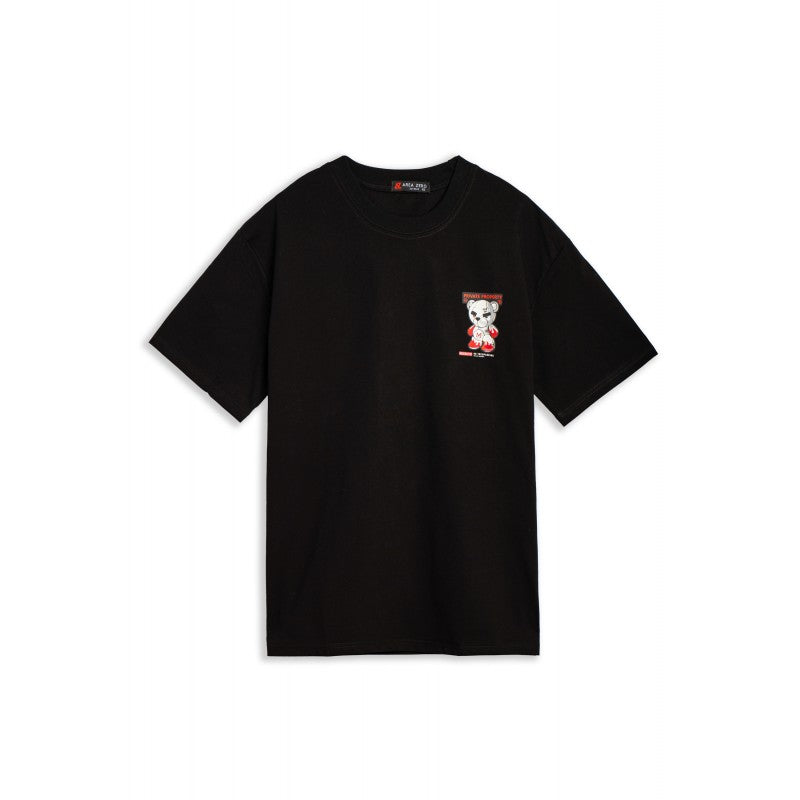 CAMISETA AREA ZERO NEGRA RESTRICTED BEAR OVERSIZED TEE