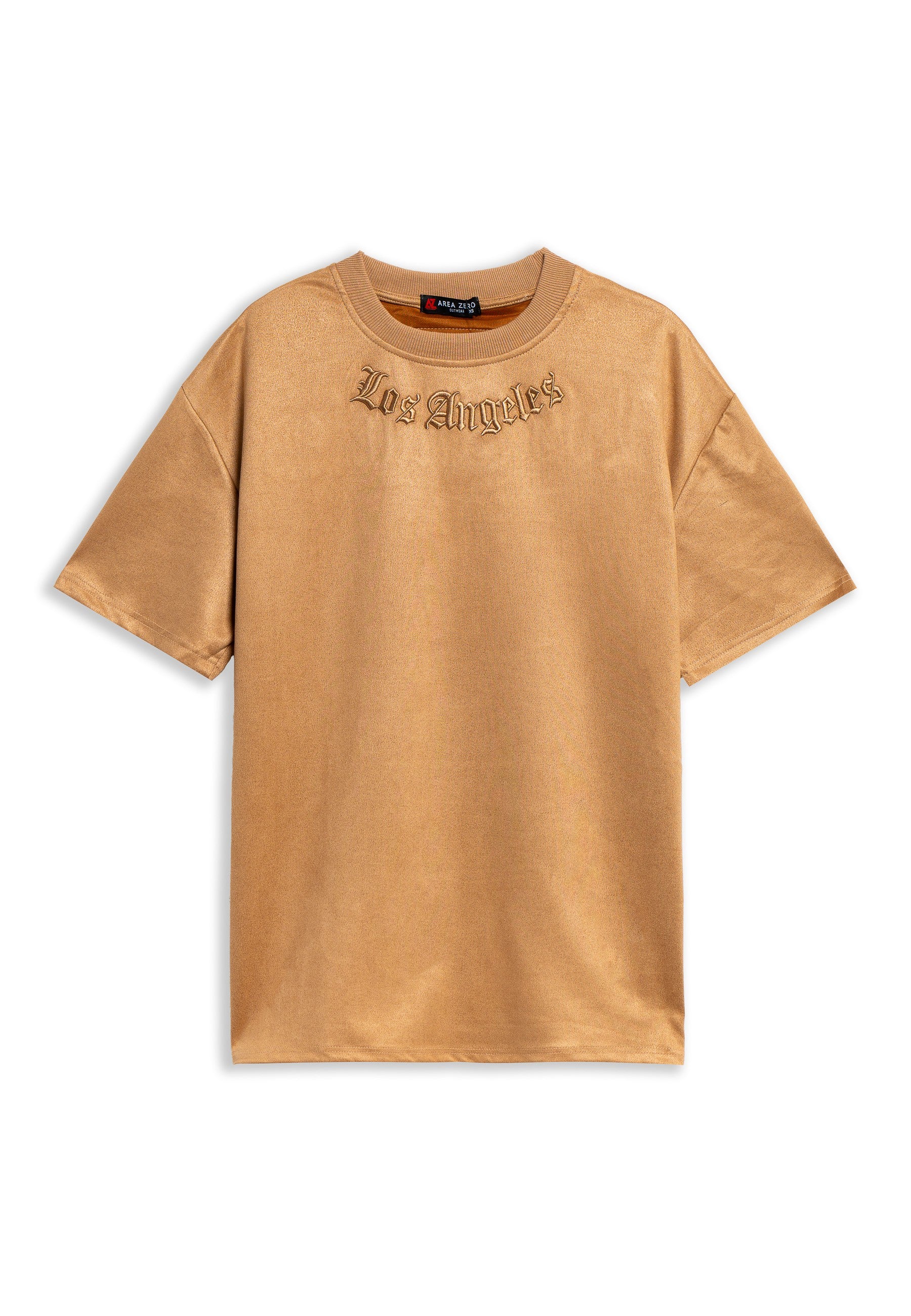 CAMISETA TOSTADA LOS ANGELES OVERSIZED SUEDE TEE