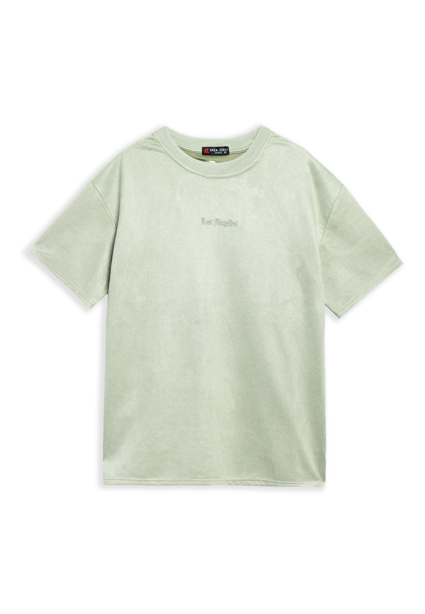 CAMISETA AREA ZERO VERDE LOS ANGELES OVERSIZED SUEDE TEE