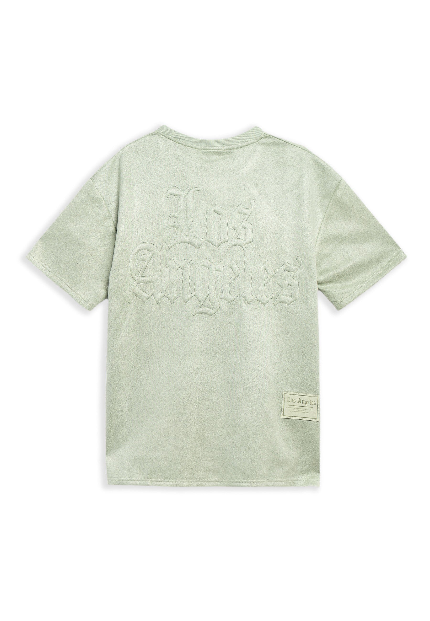 CAMISETA AREA ZERO VERDE LOS ANGELES OVERSIZED SUEDE TEE