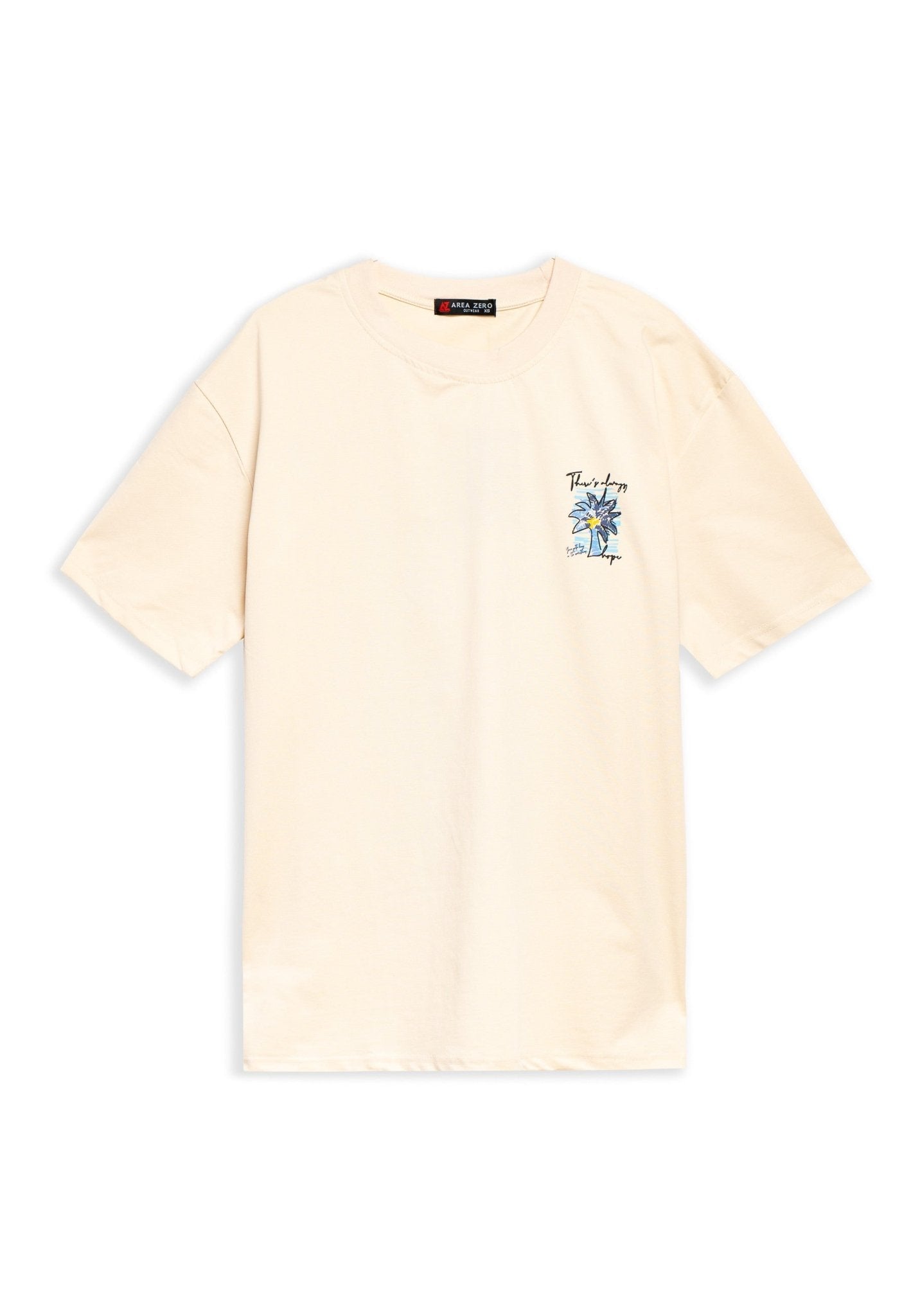 CAMISETA BEIGE ALWAYS HOPE OVERSIZED TEE - AREA ZERO