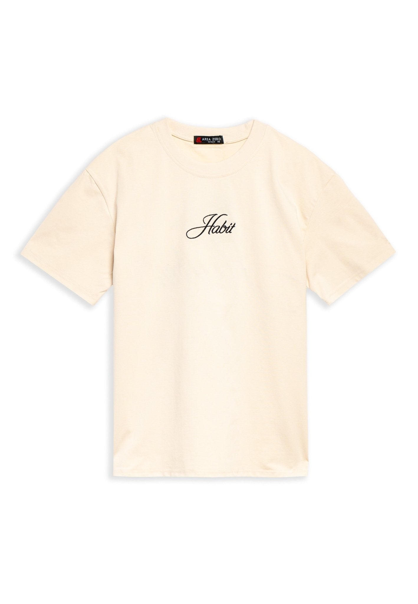 CAMISETA BEIGE BREAKING HABIT OVERSIZED TEE - AREA ZERO