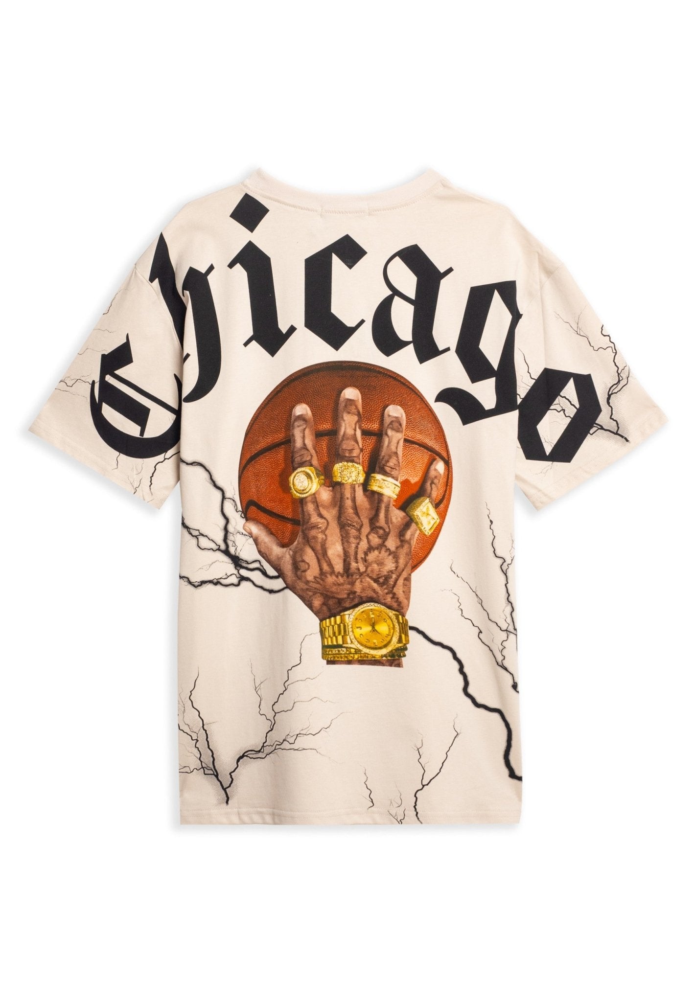 CAMISETA BEIGE CHICAGO THUNDER BALL OVERSIZED TEE - AREA ZERO