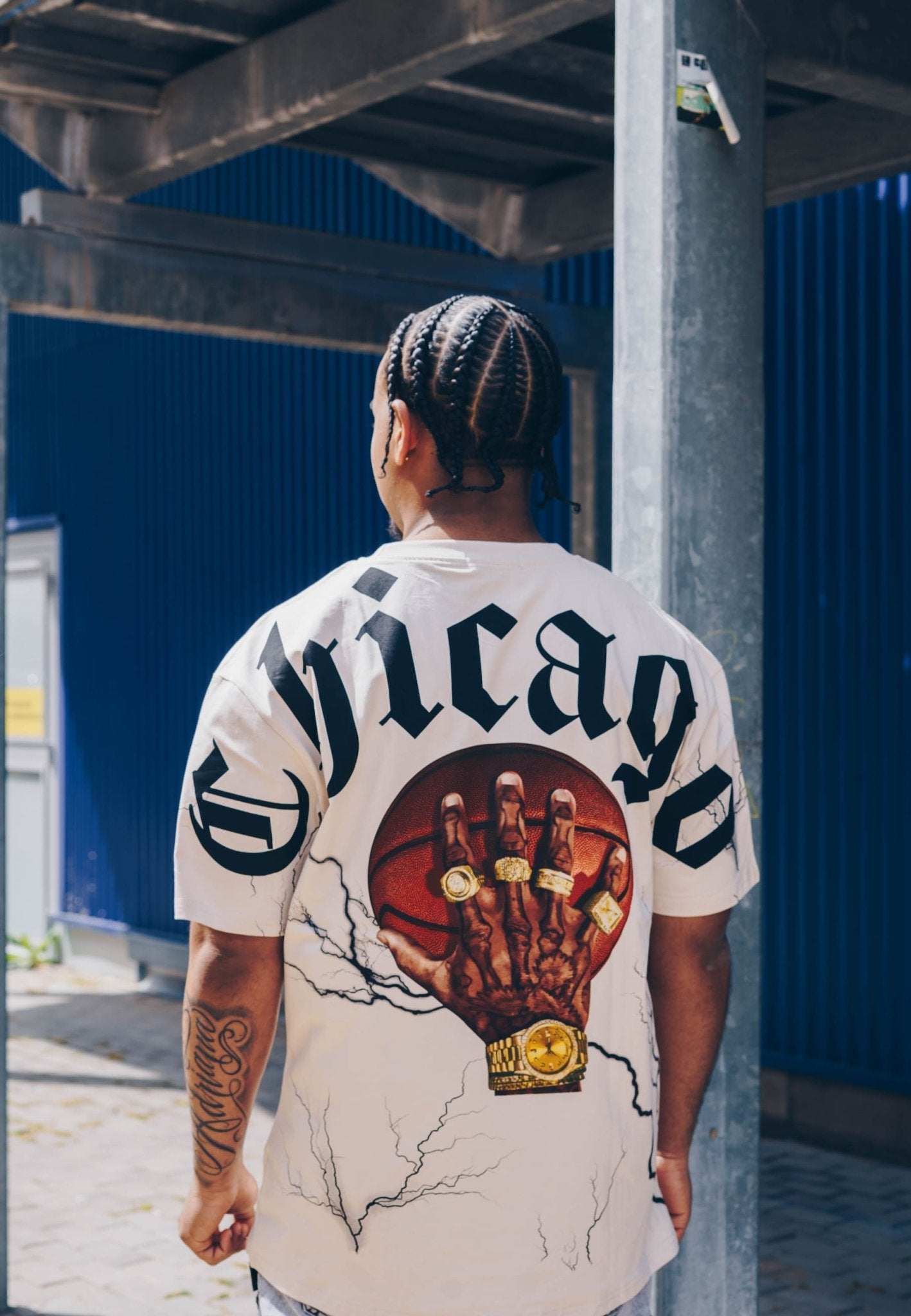 CAMISETA BEIGE CHICAGO THUNDER BALL OVERSIZED TEE - AREA ZERO