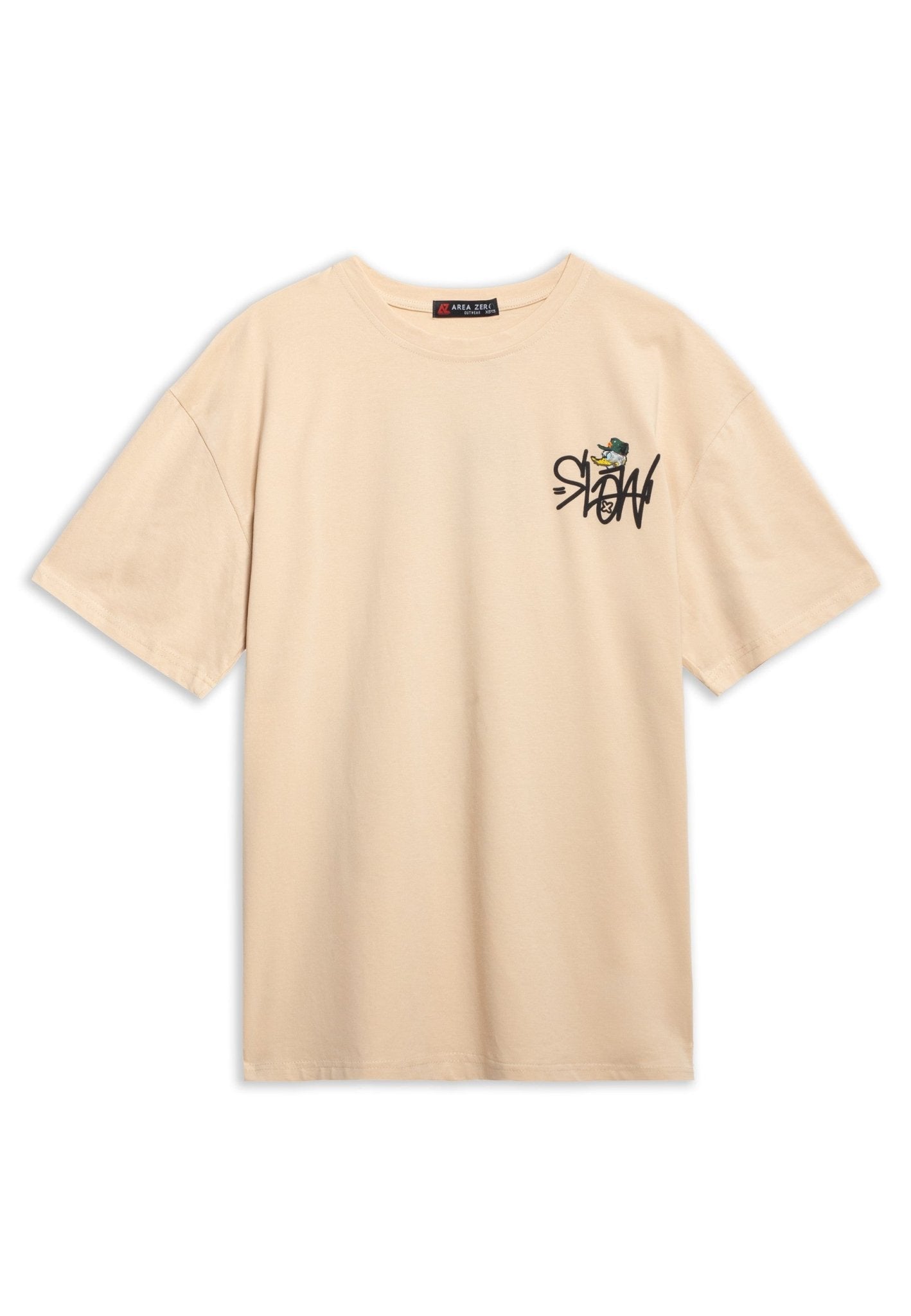 CAMISETA BEIGE SLOW DUCK OVERSIZED TEE - AREA ZERO