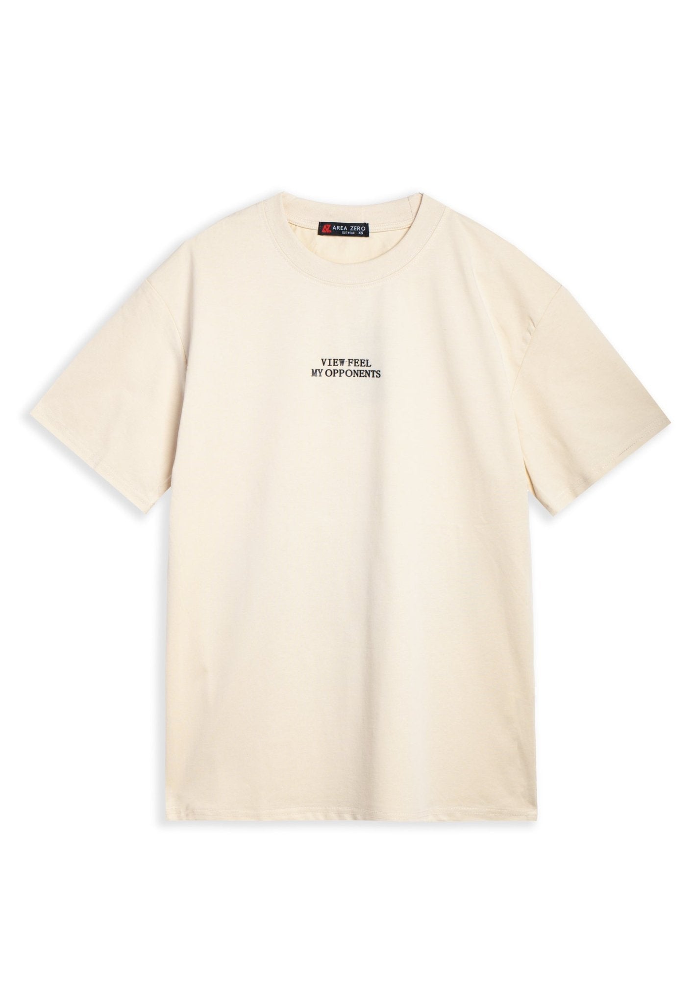 CAMISETA BEIGE VIEW FEEL F1 OVERSIZED TEE - AREA ZERO