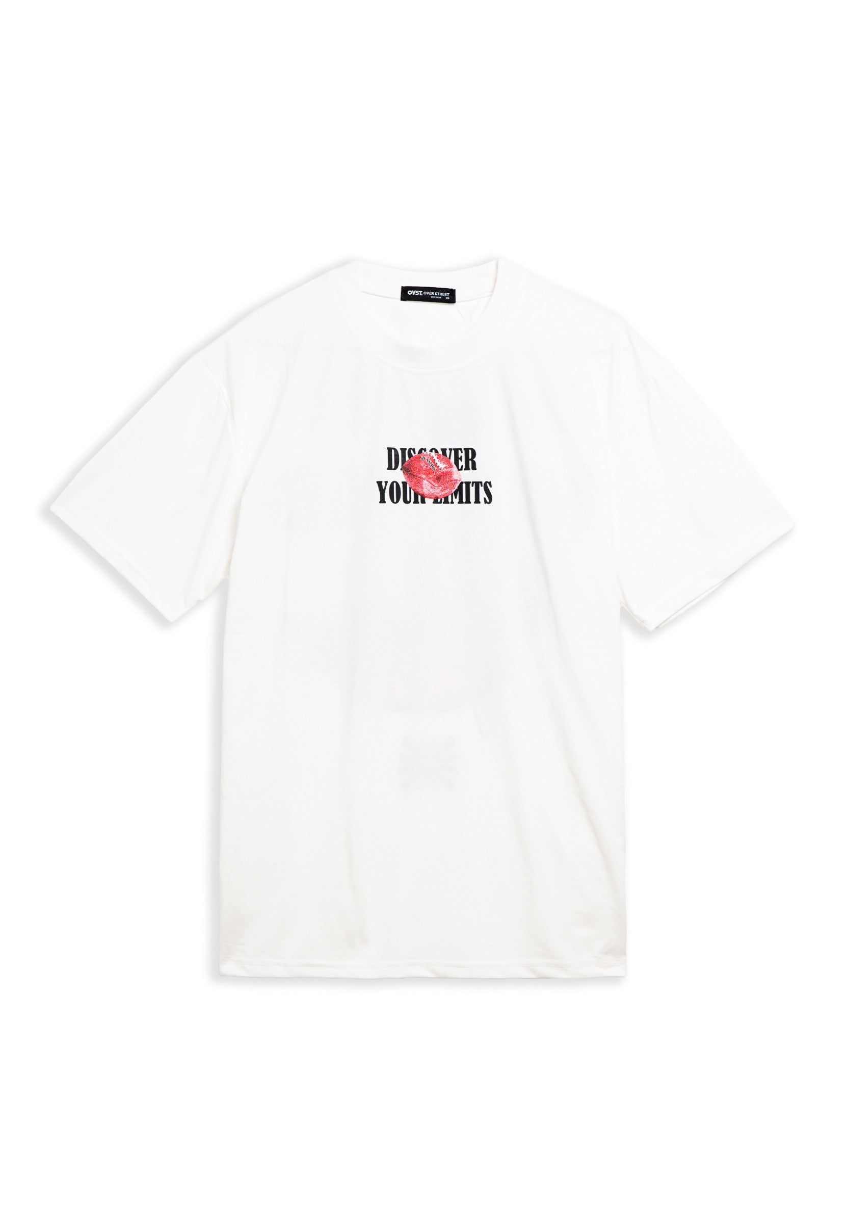 CAMISETA BLANCA DISCOVER YOUR LIMITS OVERSIZED TEE