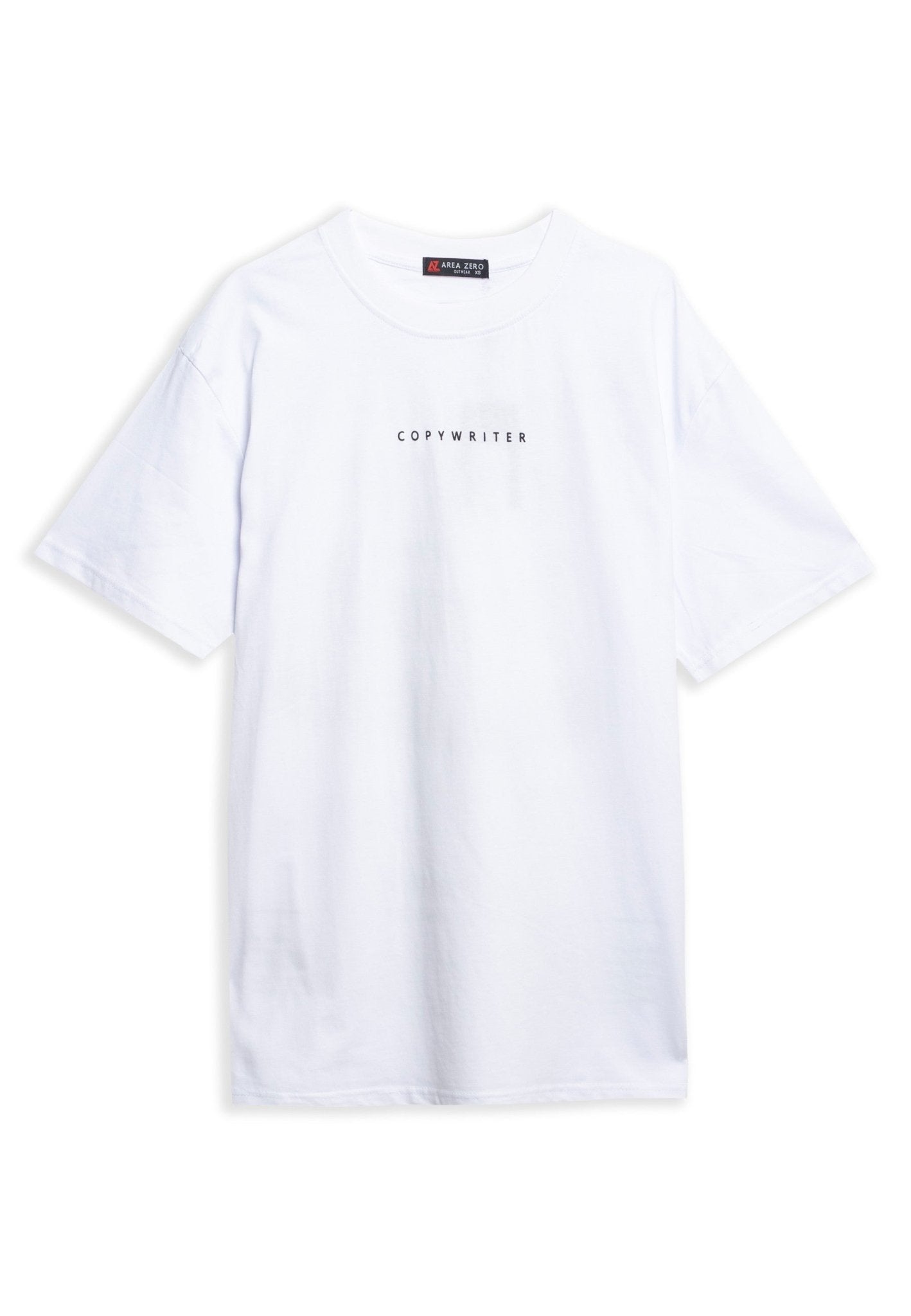 CAMISETA BLANCA GTR COPYWRITTER OVERSIZED TEE - AREA ZERO