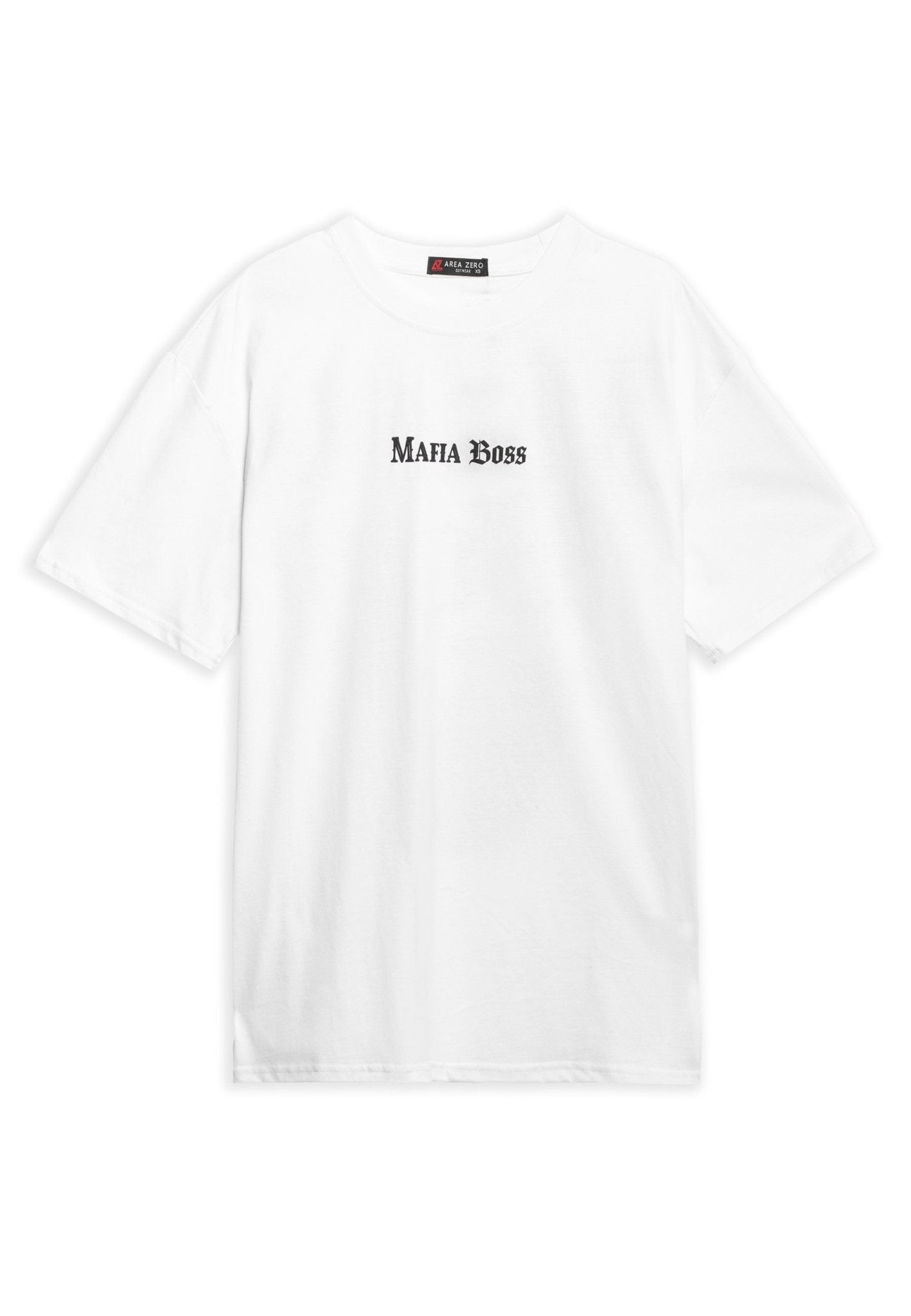 CAMISETA BLANCA MAFIA BOSS OVERSIZED TEE - AREA ZERO