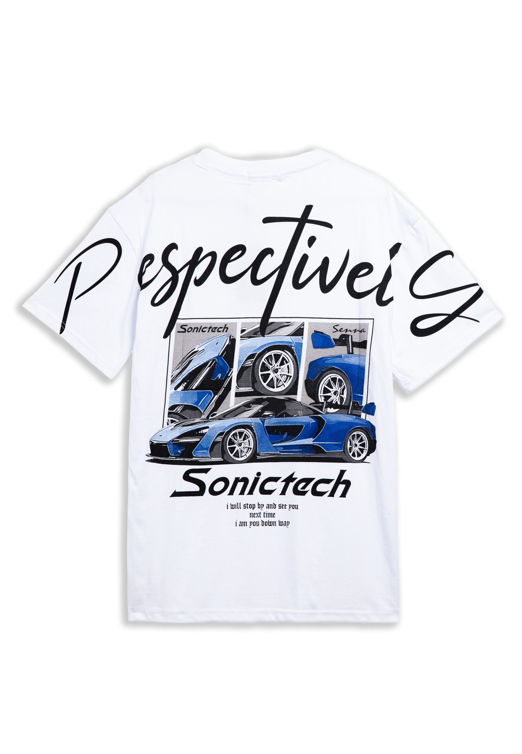CAMISETA BLANCA PERSPECTIVELY SONICTECH OVERSIZED TEE